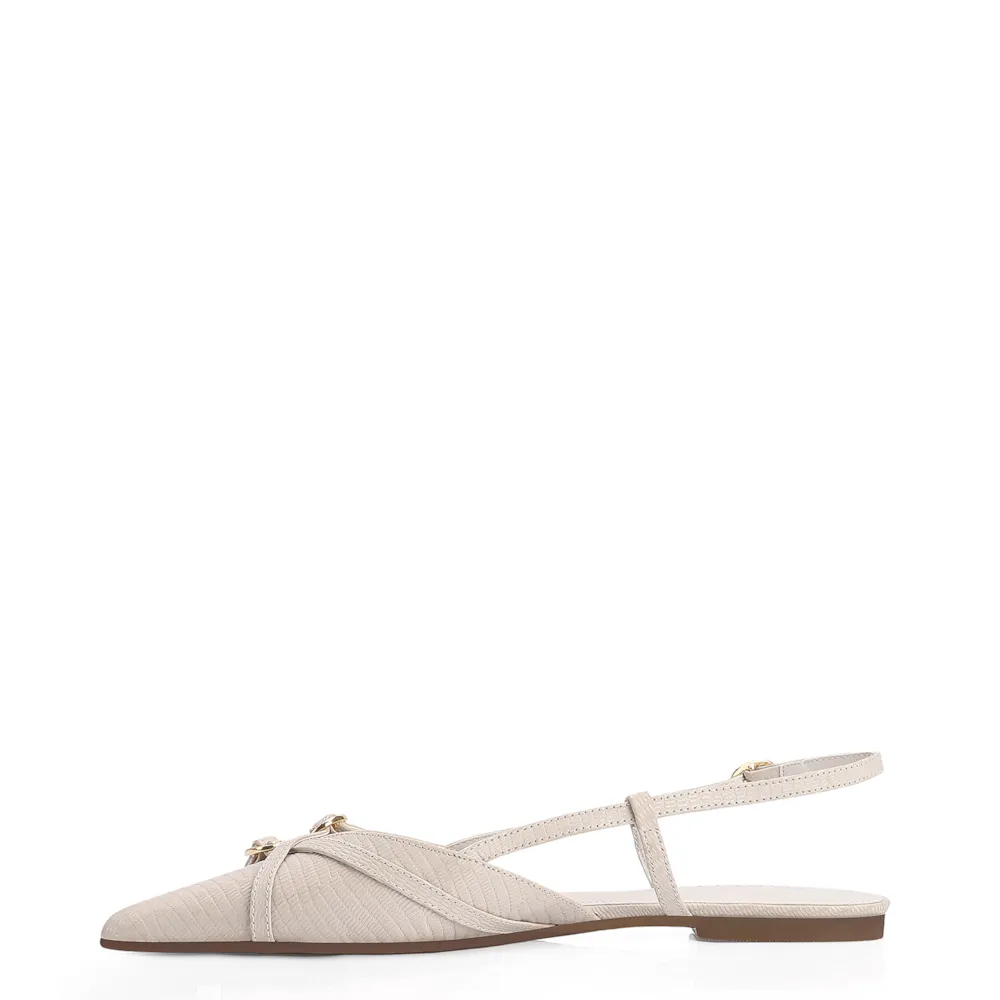 Sapatilha Couro Lezard Off White - imagem 4