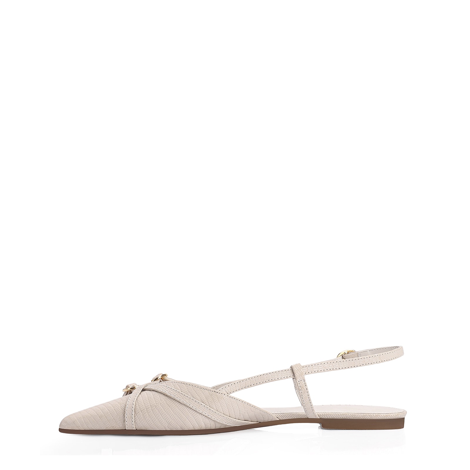 Sapatilha Couro Lezard Off White