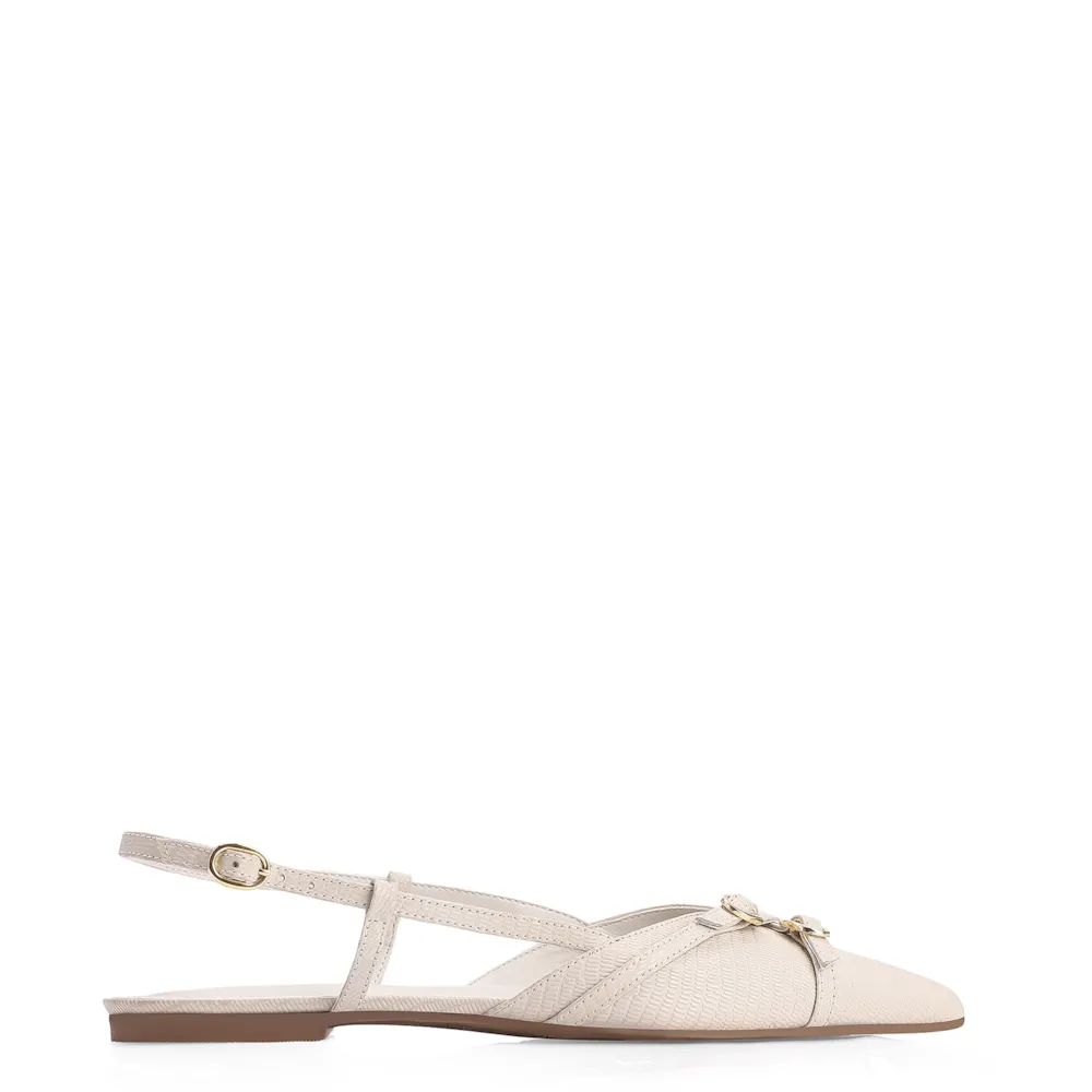 Sapatilha Couro Lezard Off White - imagem 2