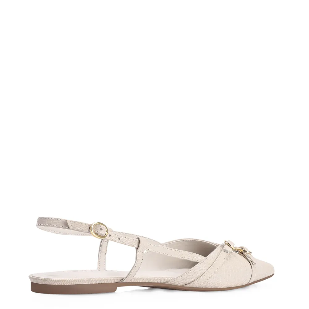 Sapatilha Couro Lezard Off White - imagem 3
