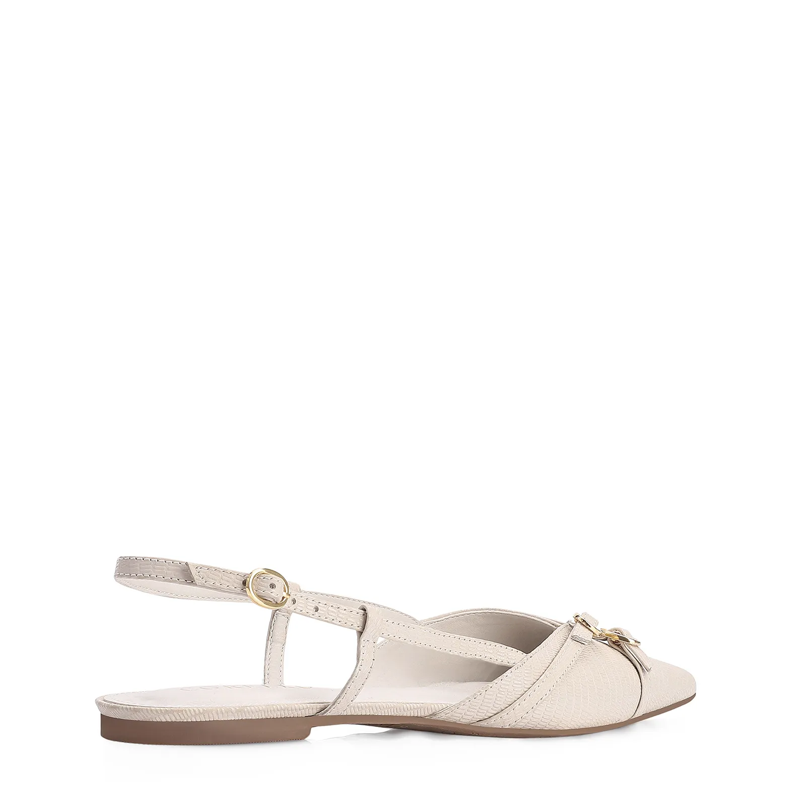 Sapatilha Couro Lezard Off White
