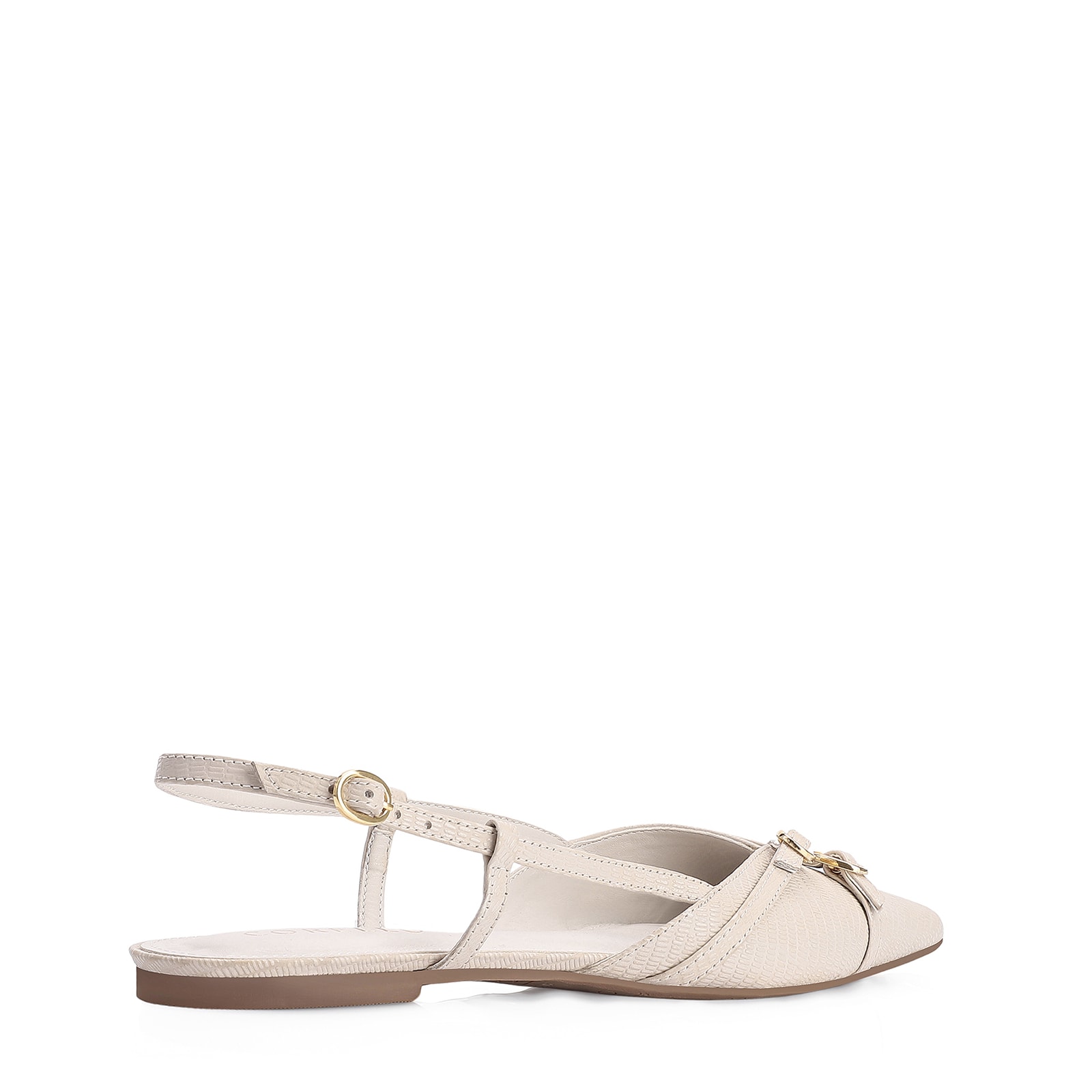 Sapatilha Couro Lezard Off White