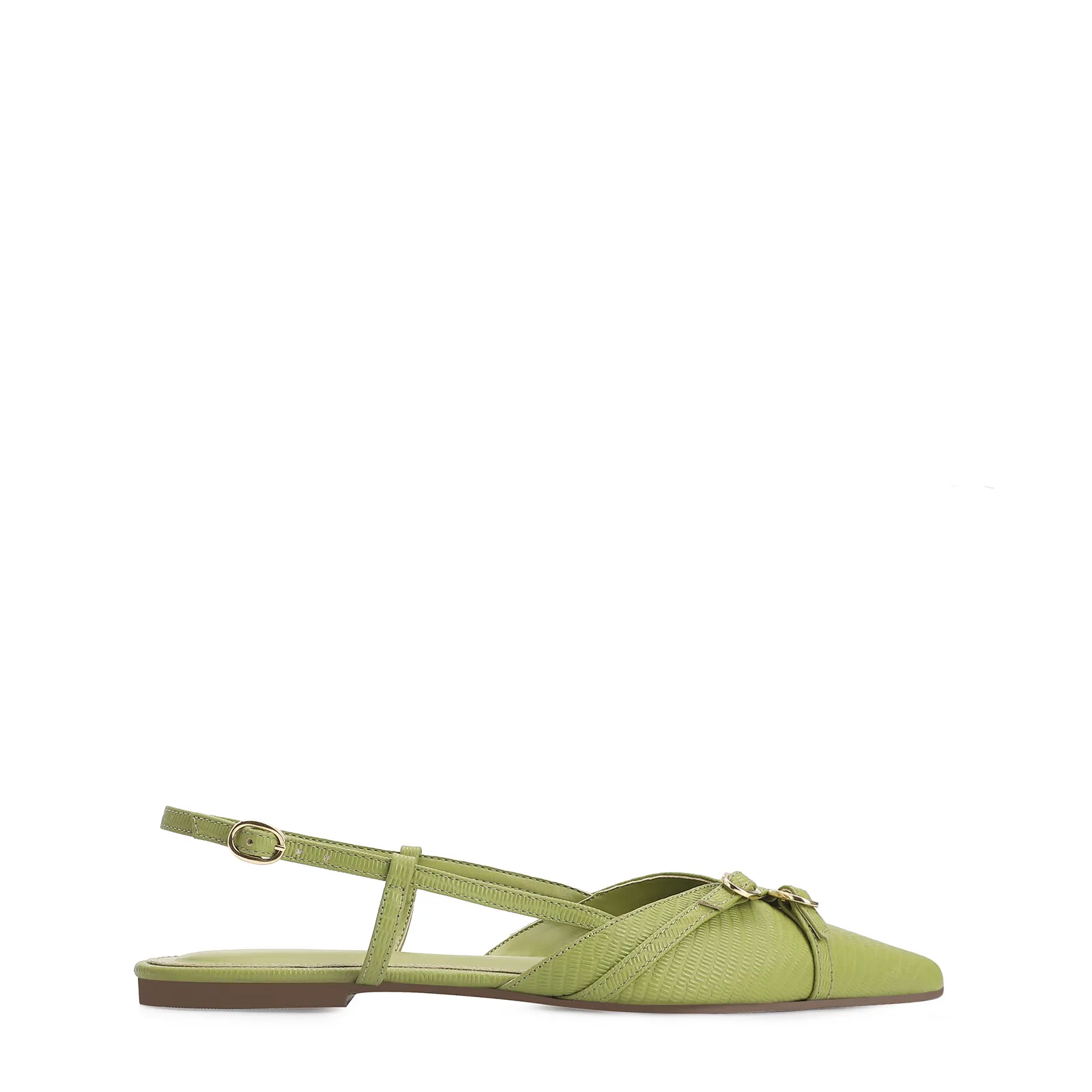 Sapatilha Couro Lezard Verde