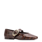 Sapatilha Couro Maxi Croco Marrom