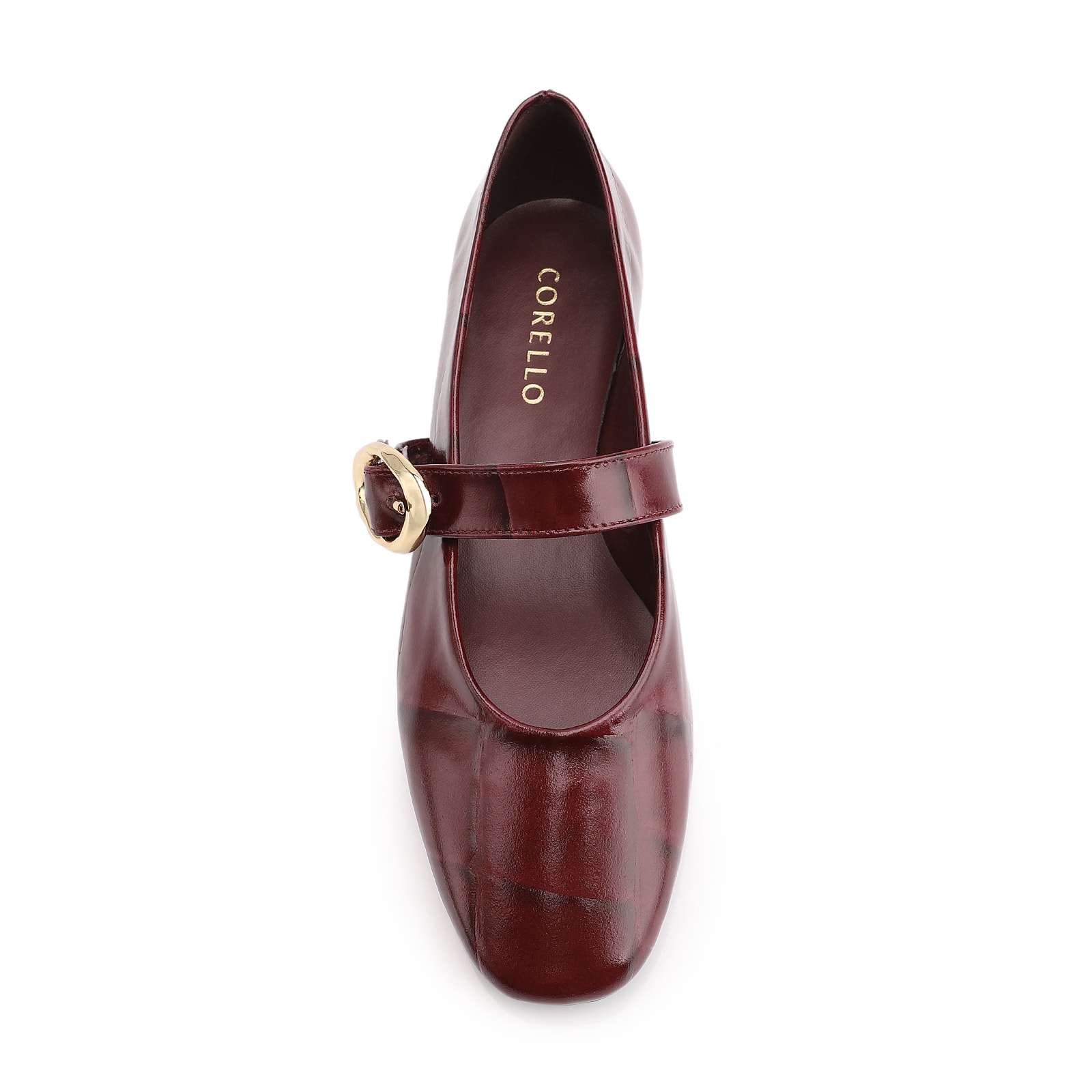 Sapatilha Couro Maxi Croco Vinho