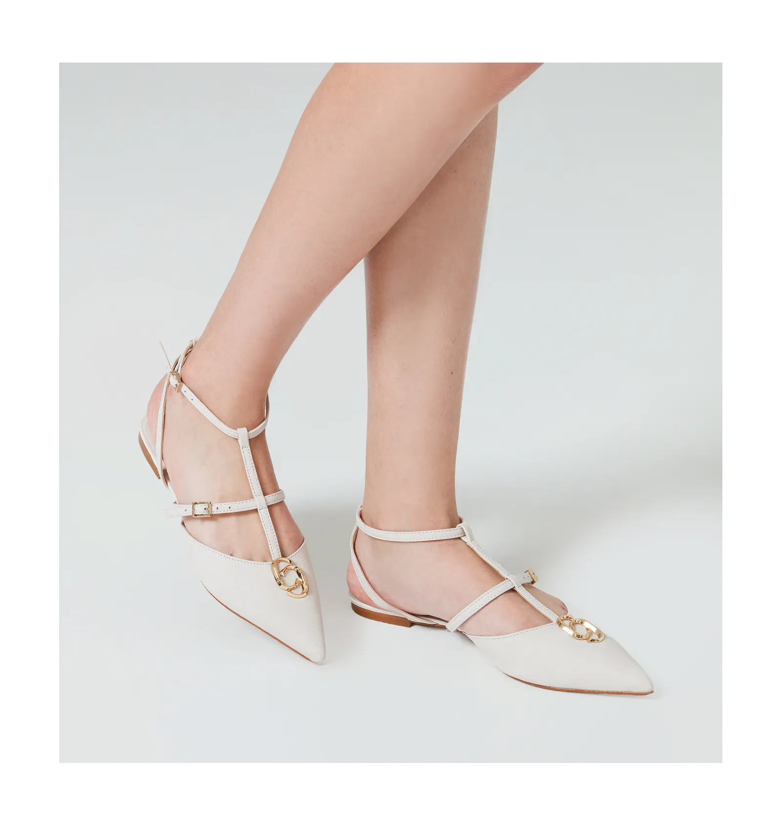 Sapatilha Couro Off White