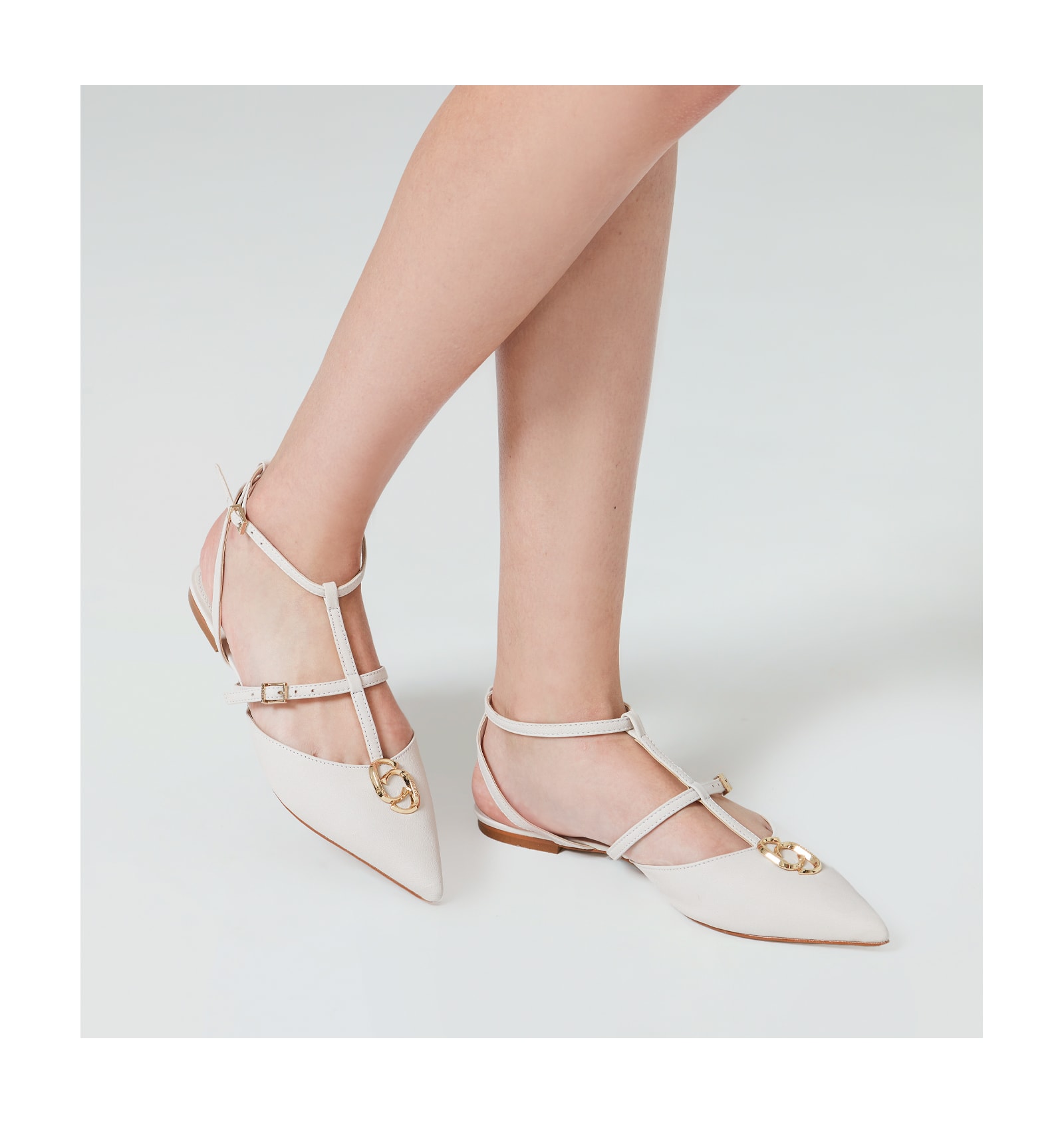Sapatilha Couro Off White