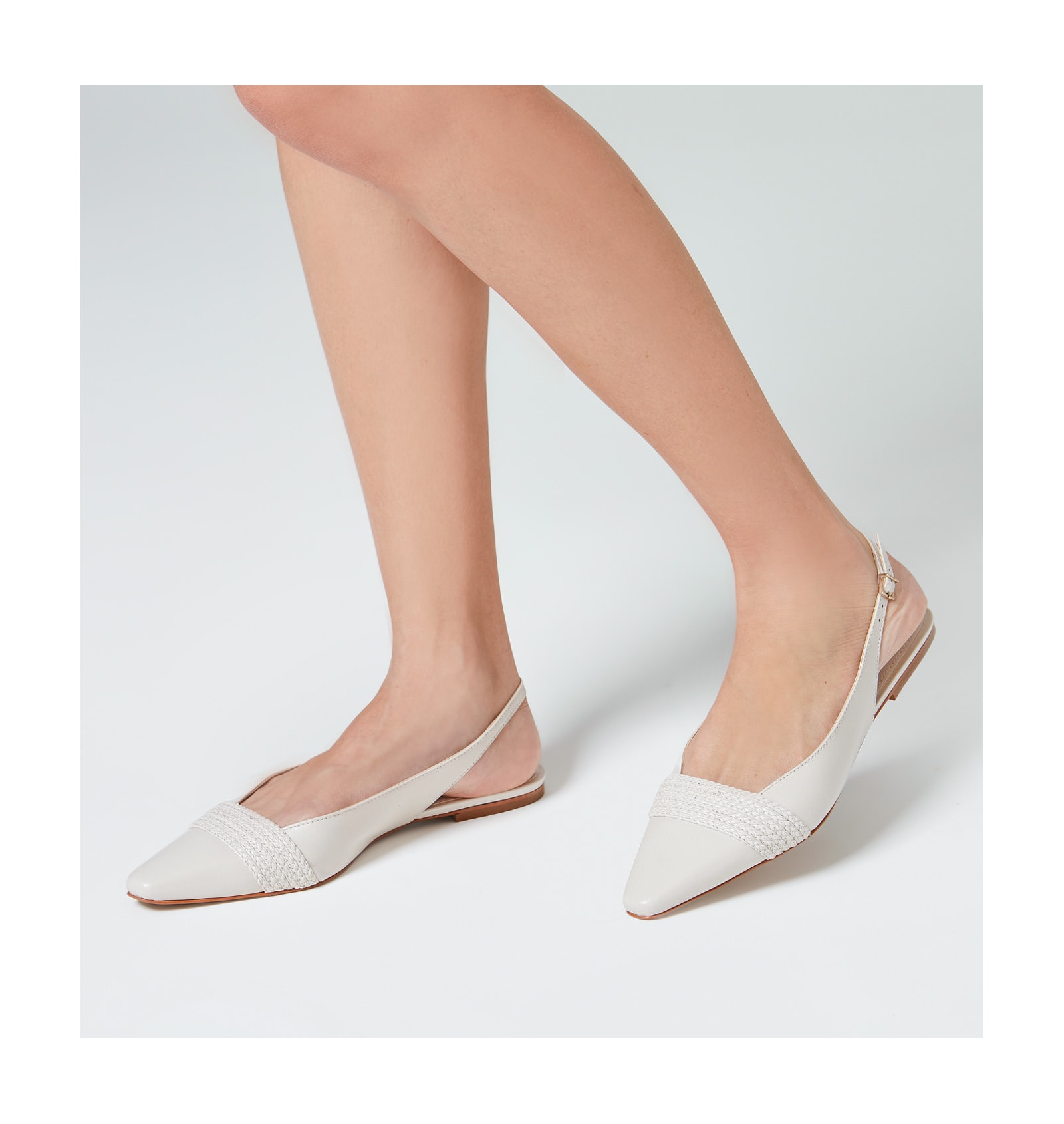 Sapatilha Couro Off White