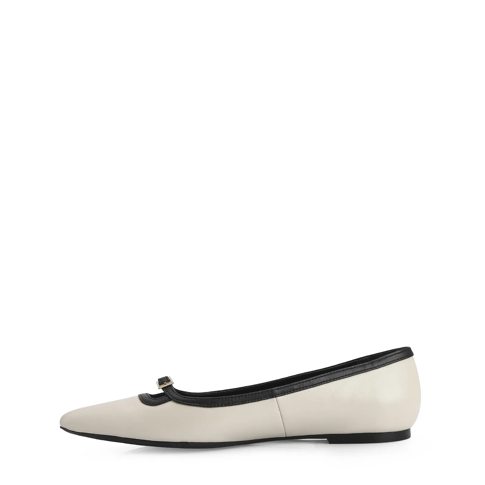 Sapatilha Couro Off White/Preto