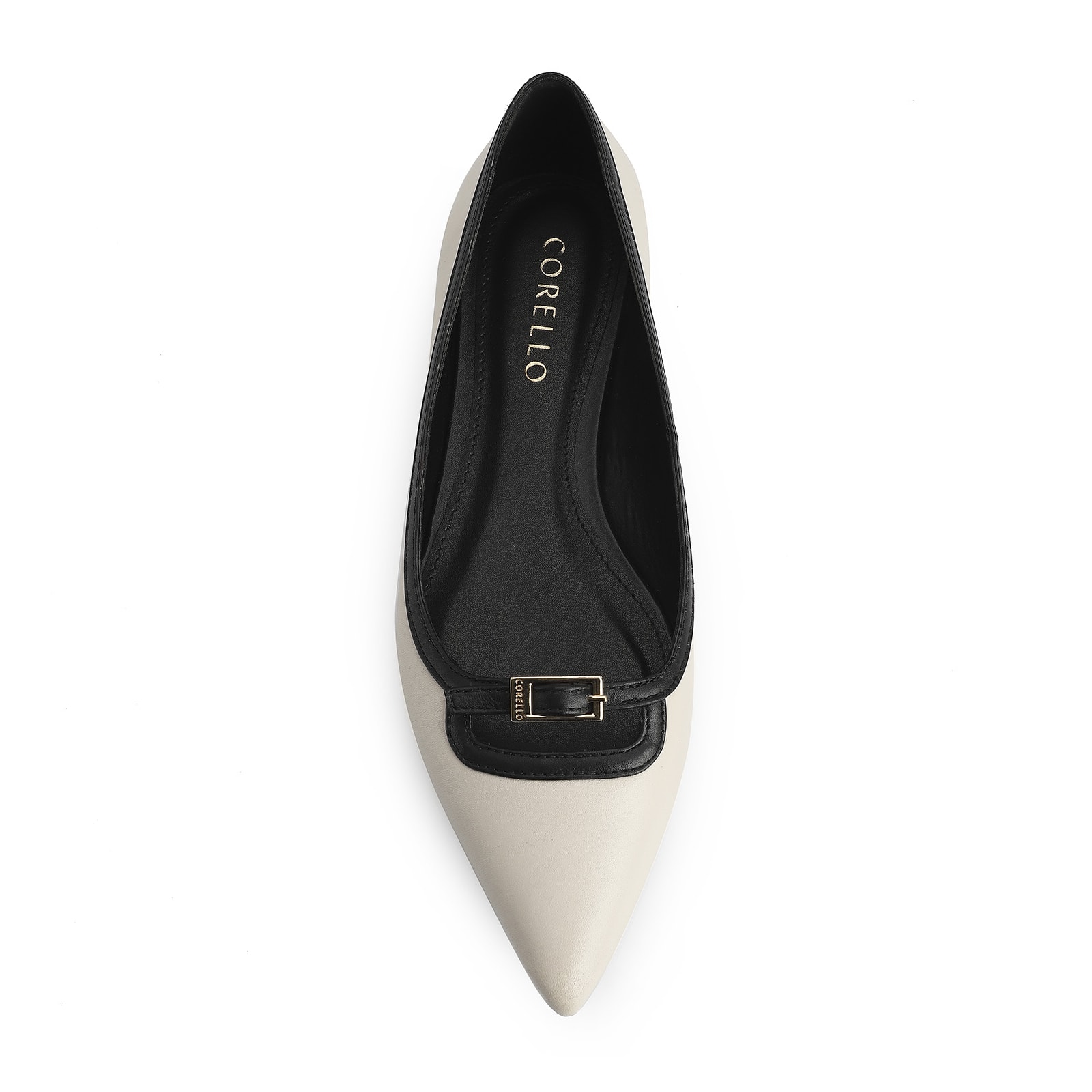 Sapatilha Couro Off White/Preto