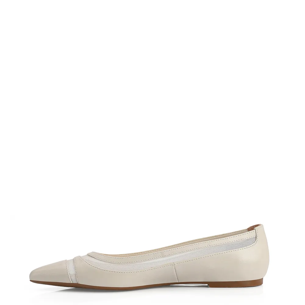 Sapatilha Couro Off-White / Tela - imagem 4