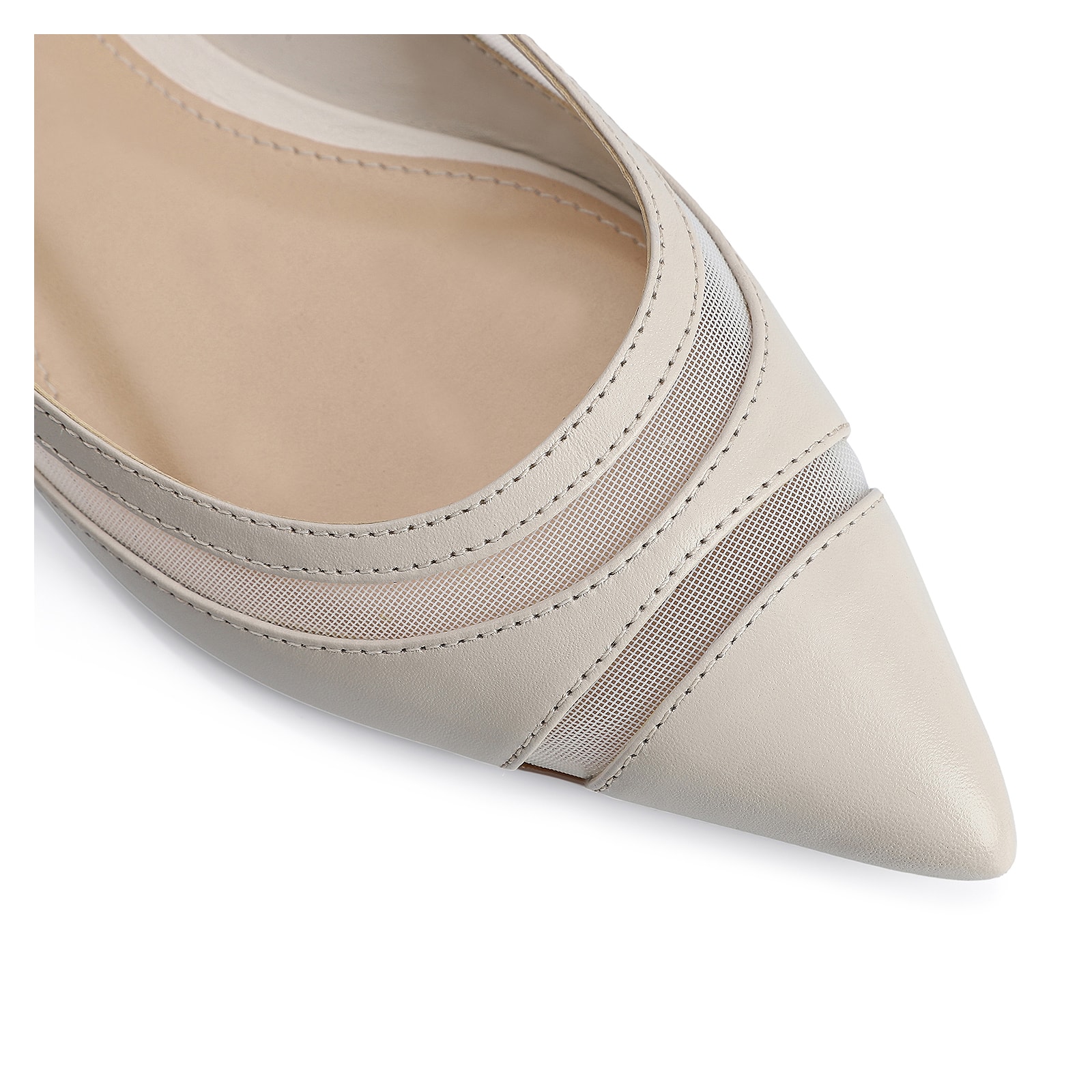 Sapatilha Couro Off-White / Tela