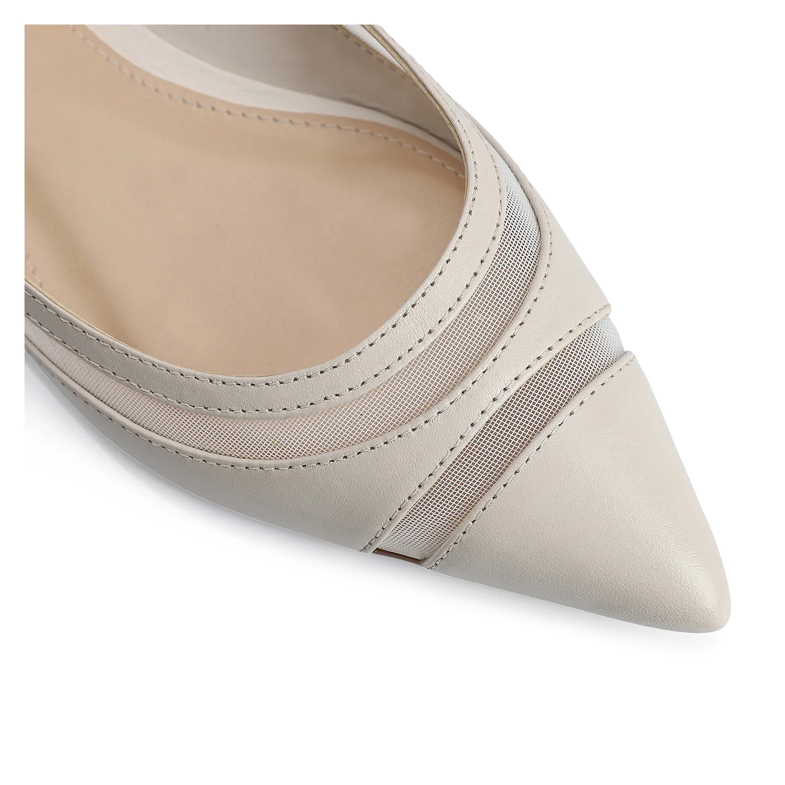 Sapatilha Couro Off-White / Tela