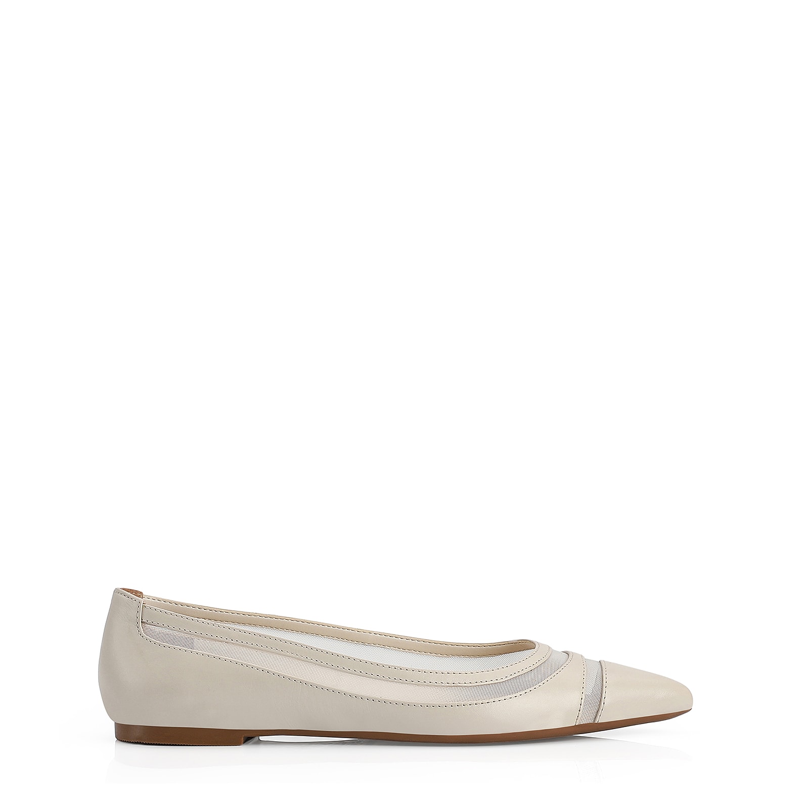 Sapatilha Couro Off-White / Tela