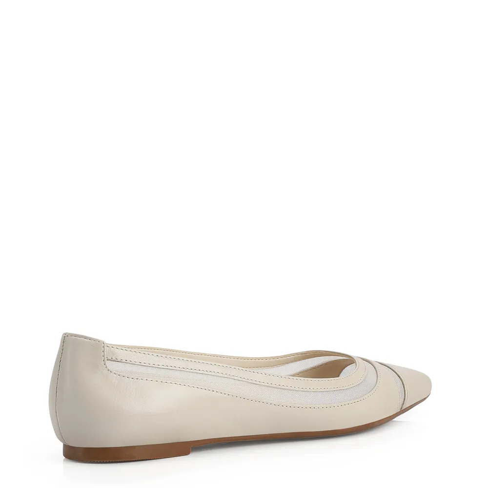 Sapatilha Couro Off-White / Tela - imagem 3