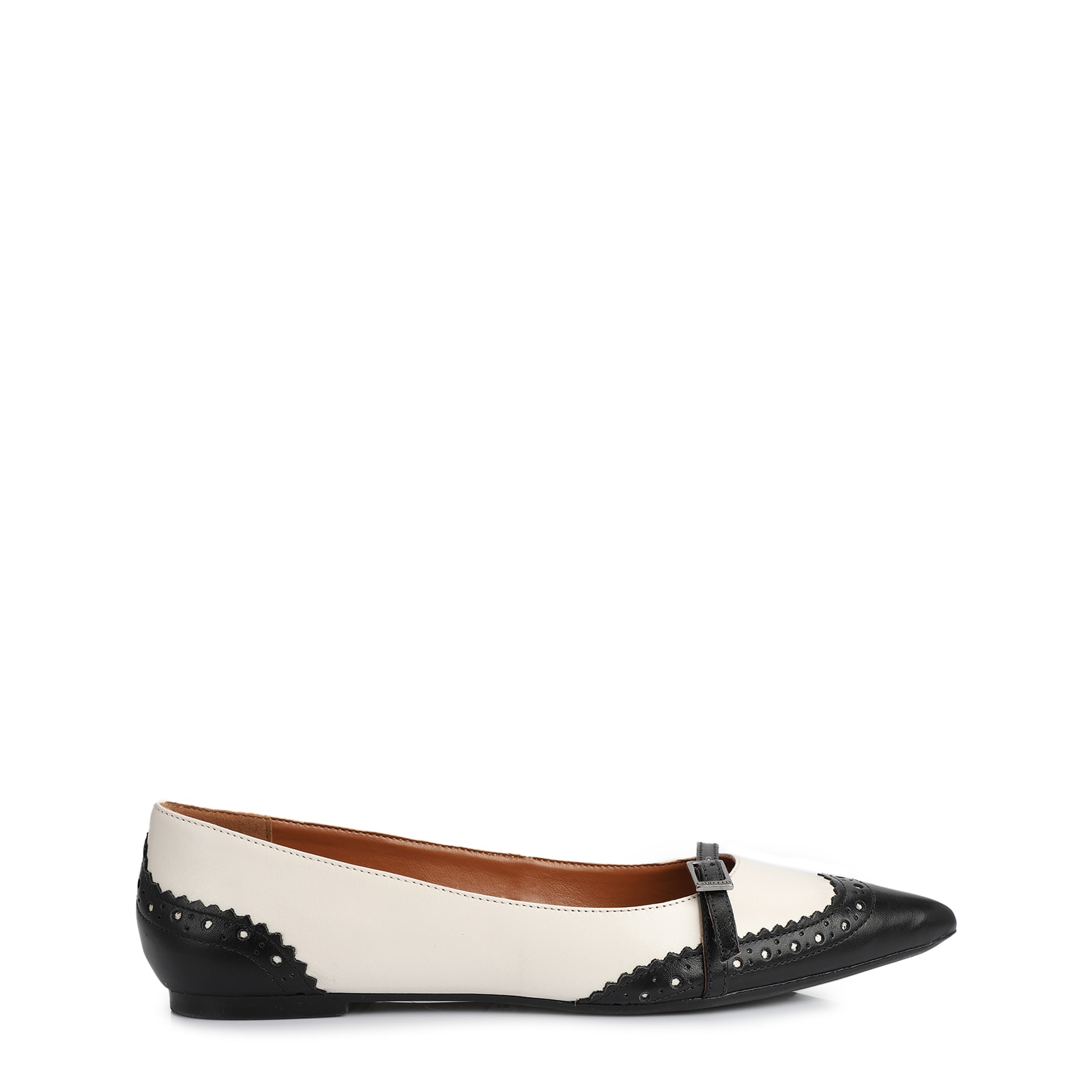 Sapatilha Couro Preto/Off White