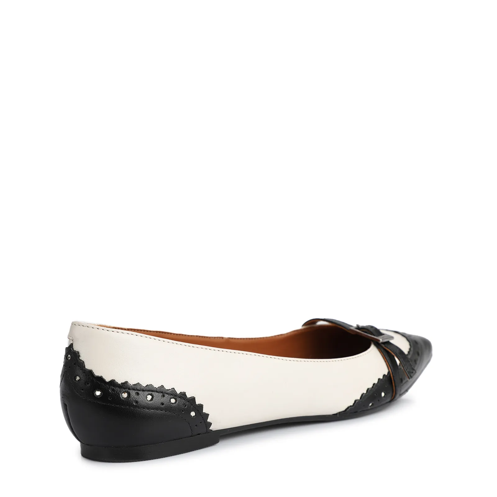 Sapatilha Couro Preto/Off White