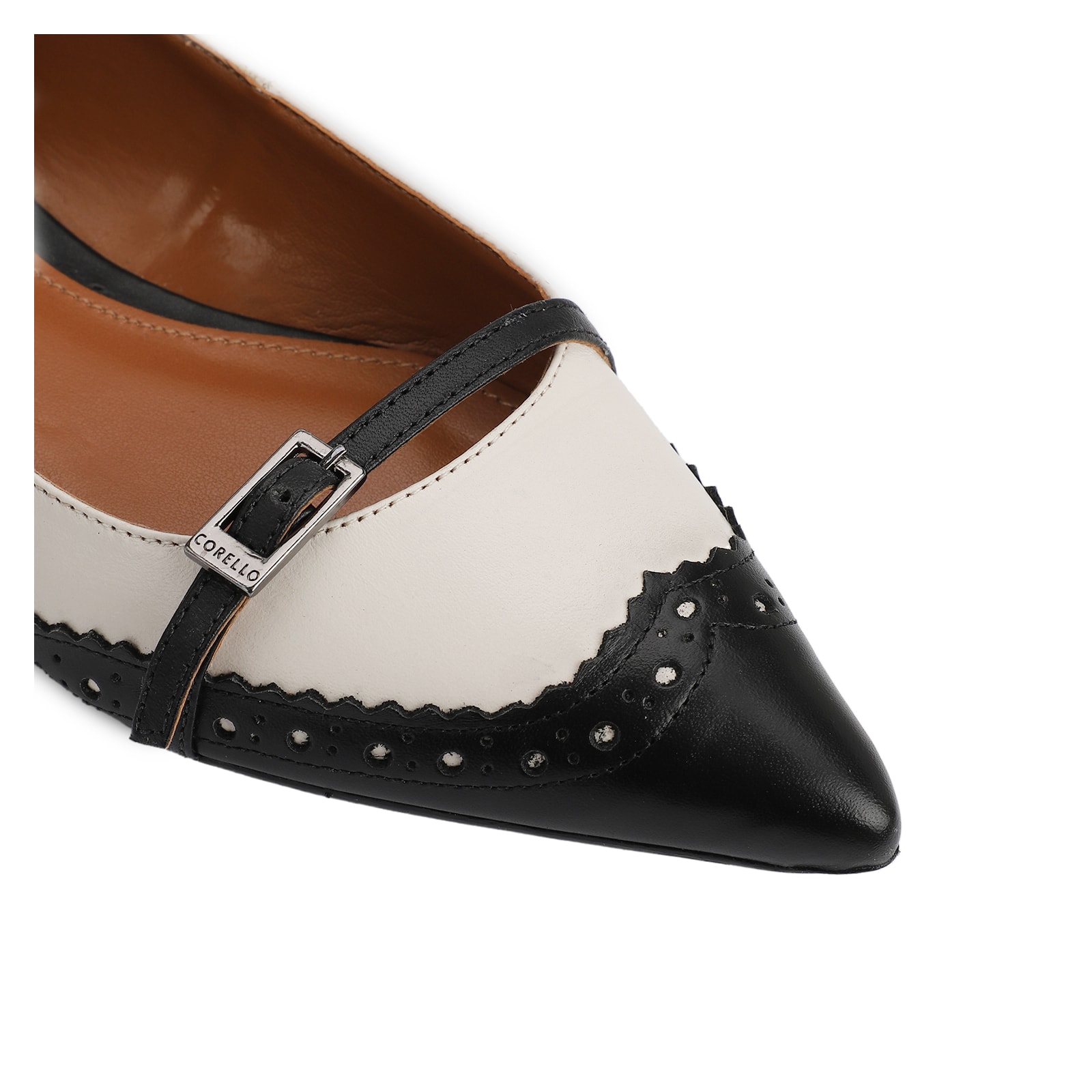 Sapatilha Couro Preto/Off White