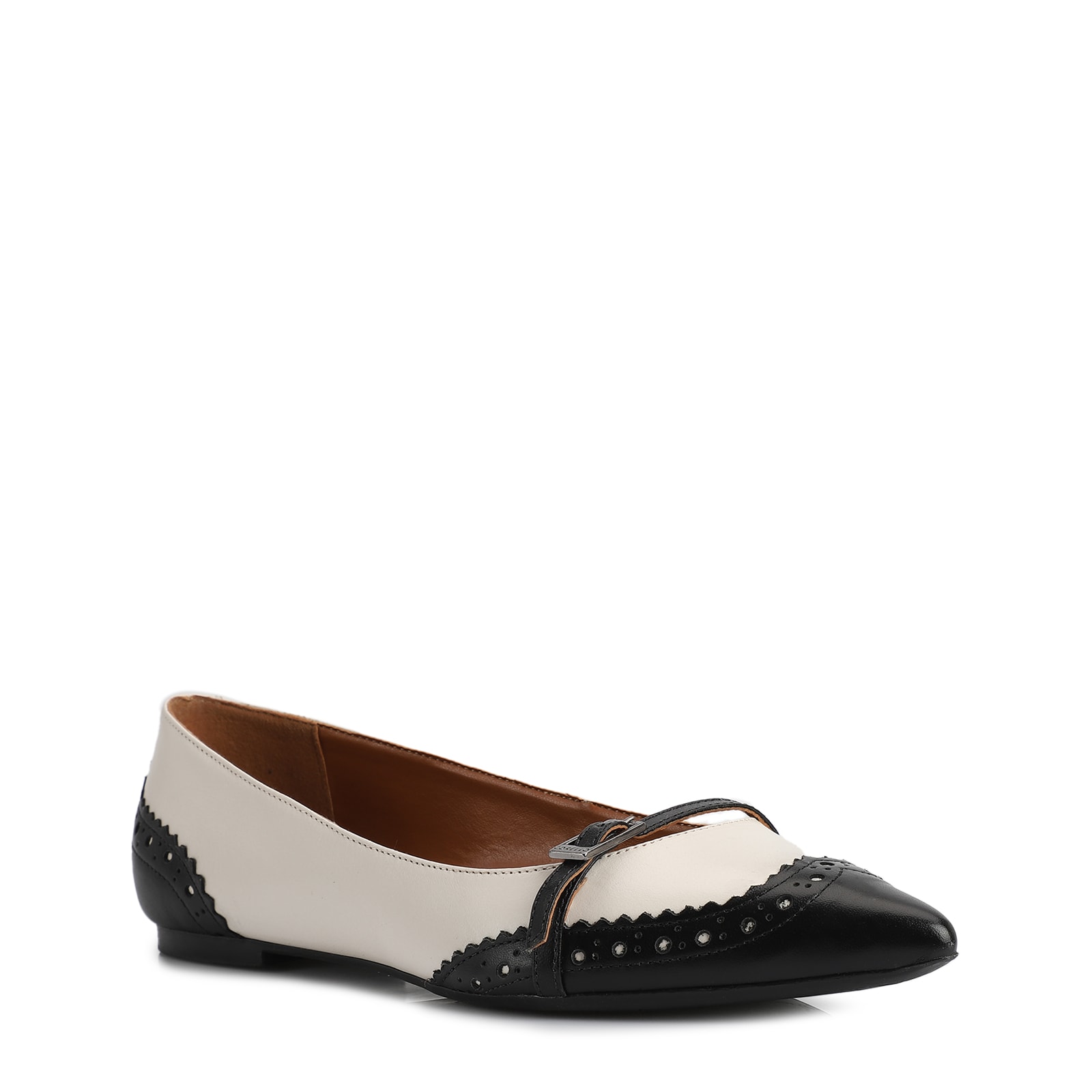 Sapatilha Couro Preto/Off White