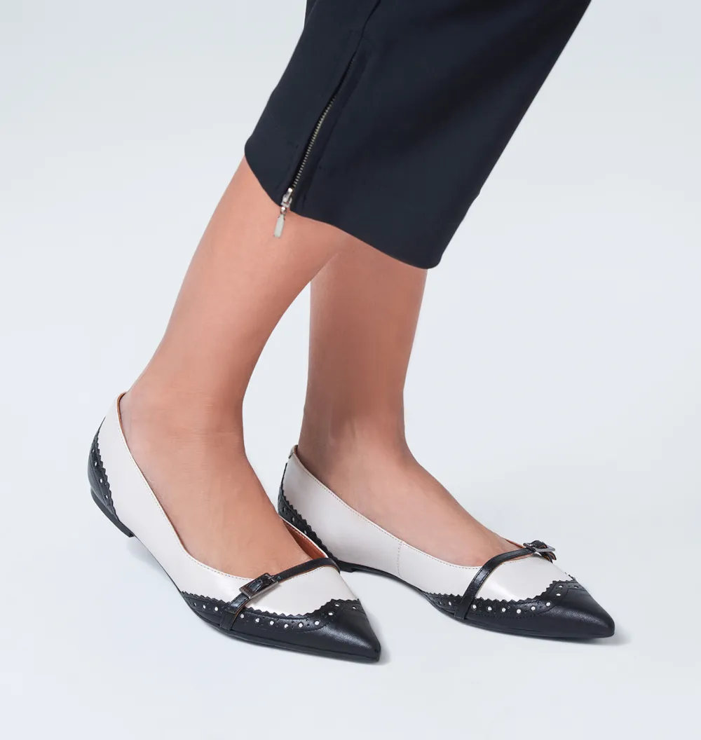 Sapatilha Couro Preto/Off White - imagem 2