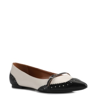 Couro Preto/Off White