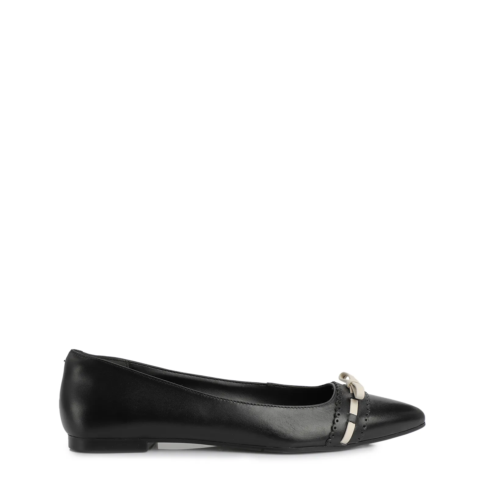 Sapatilha Couro Preto/Off White