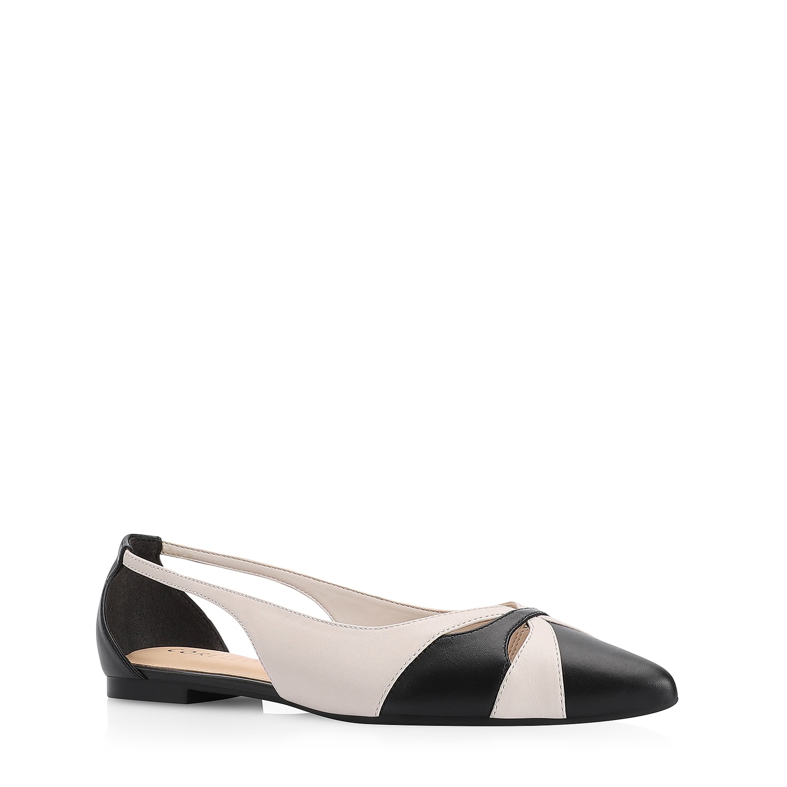 Sapatilha Couro Preto/Off White