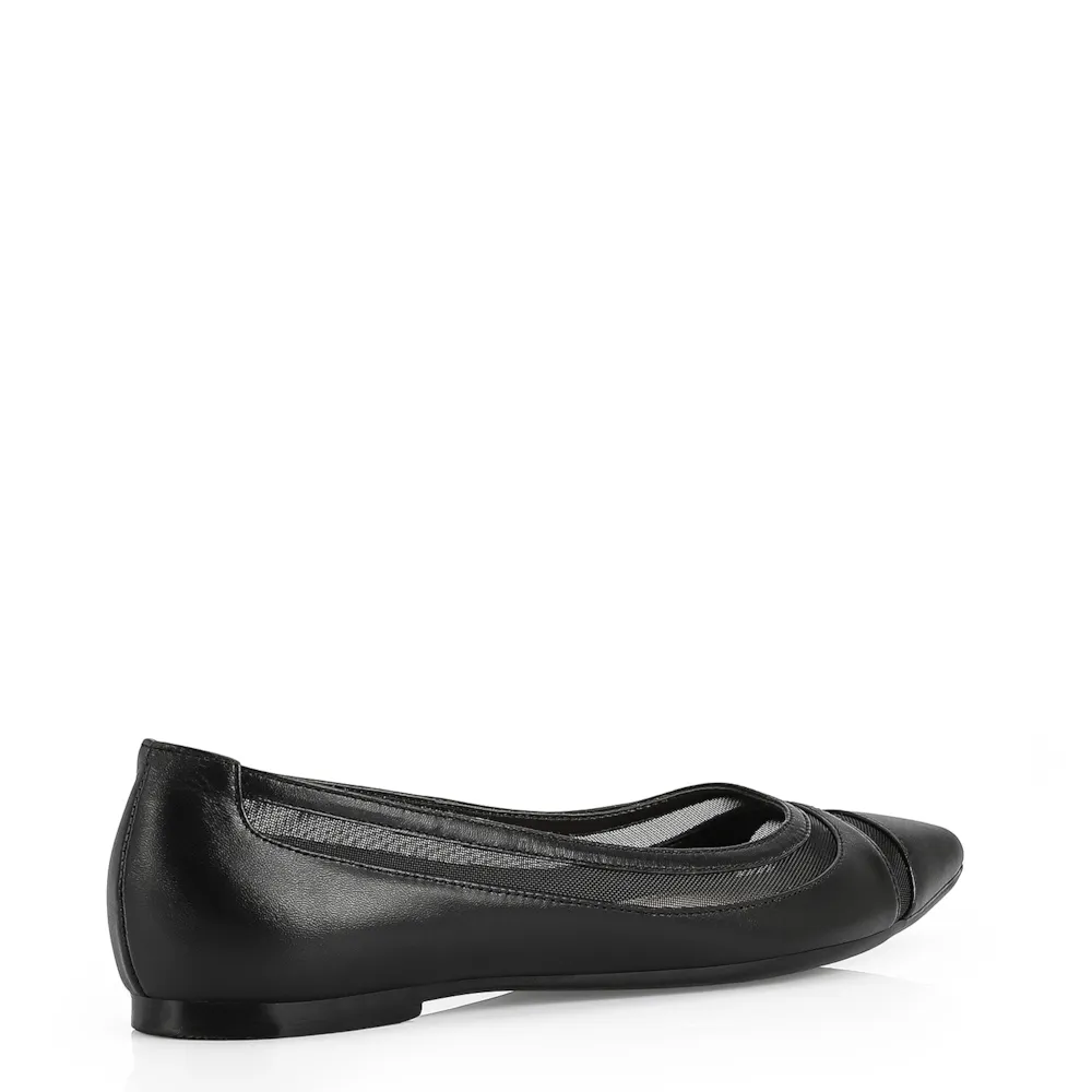 Sapatilha Couro Preto / Tela - imagem 4