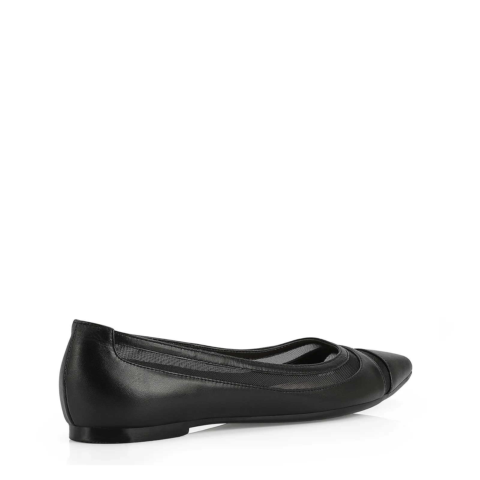 Sapatilha Couro Preto / Tela