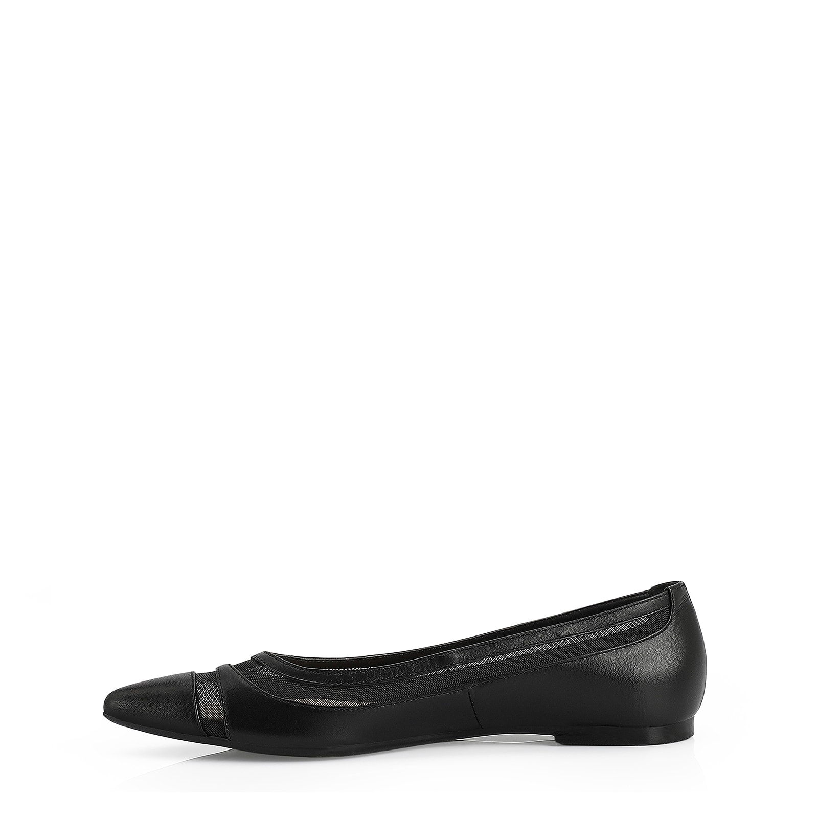Sapatilha Couro Preto / Tela