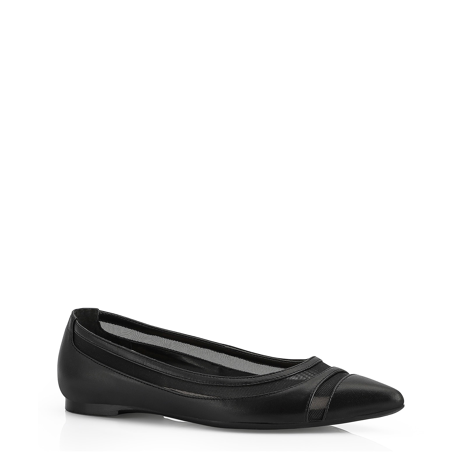 Sapatilha Couro Preto / Tela