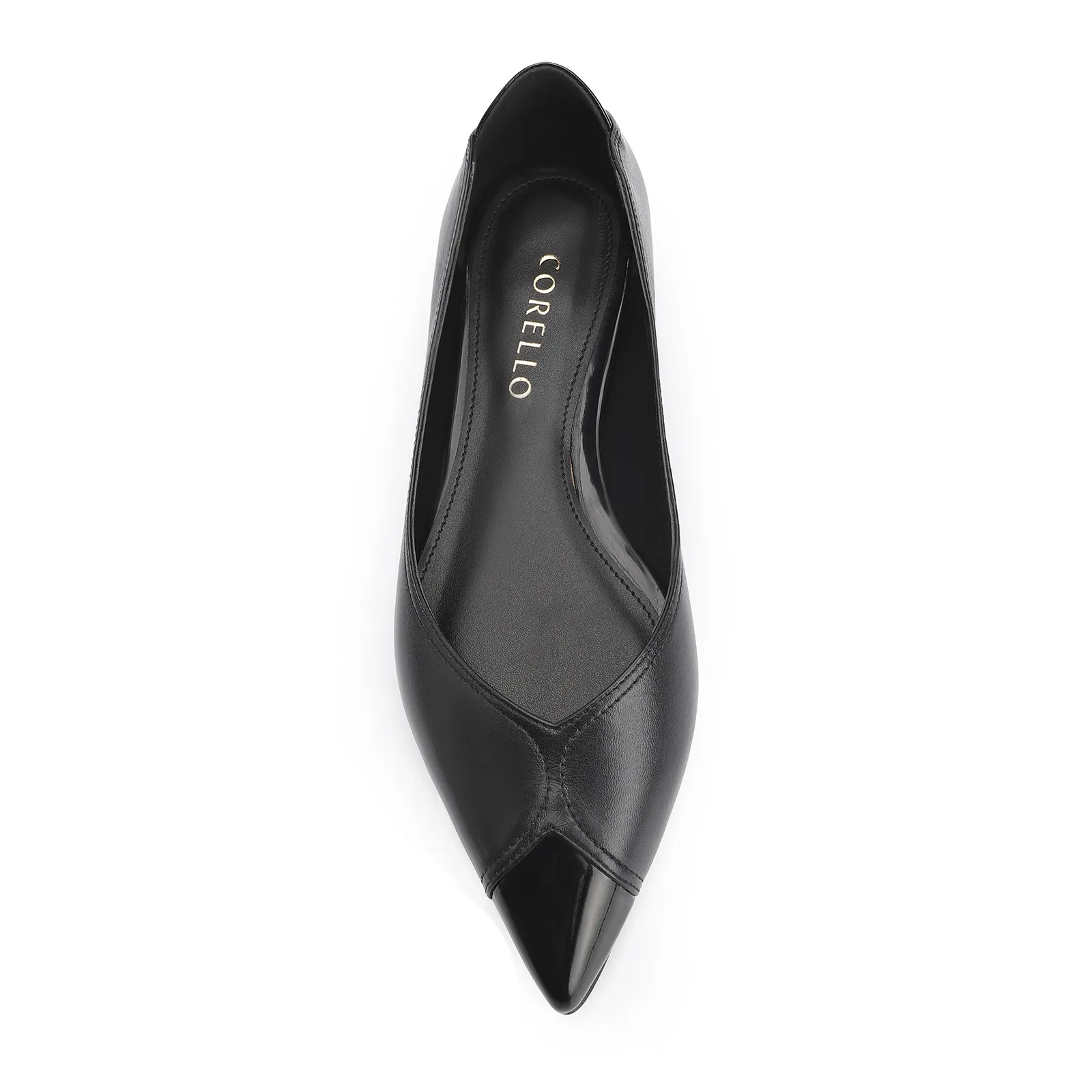 Sapatilha Couro Preto/Verniz Preto