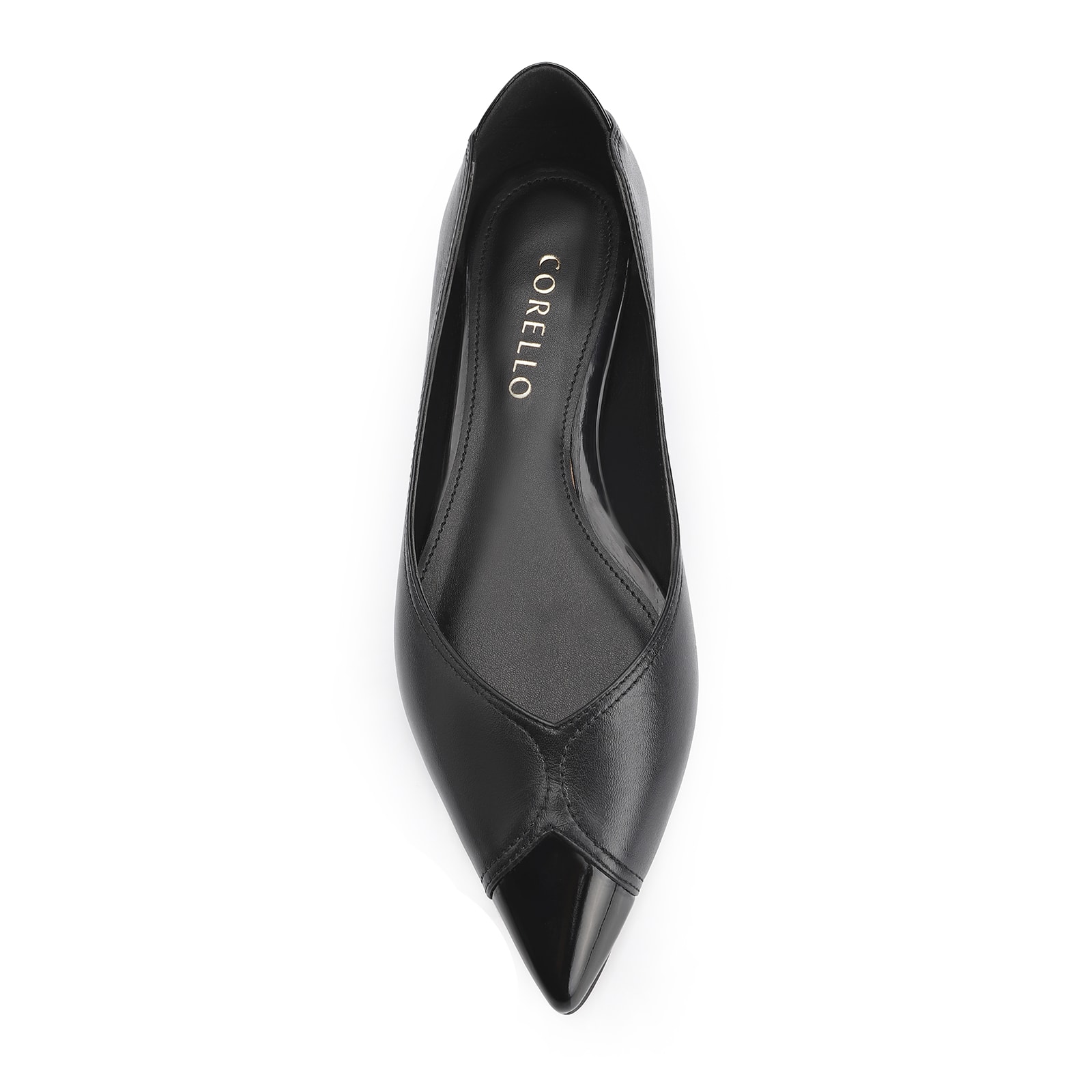Sapatilha Couro Preto/Verniz Preto