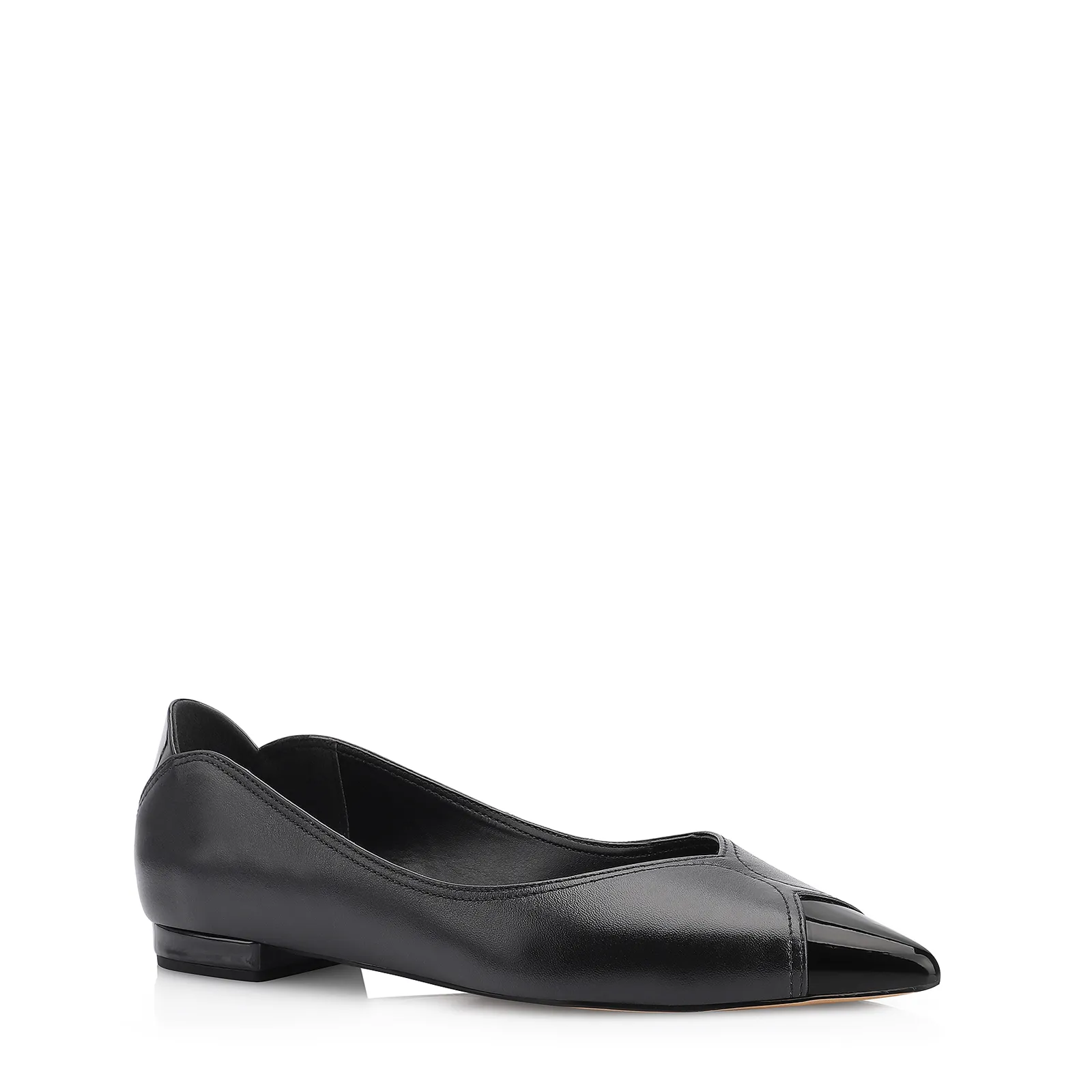 Sapatilha Couro Preto/Verniz Preto