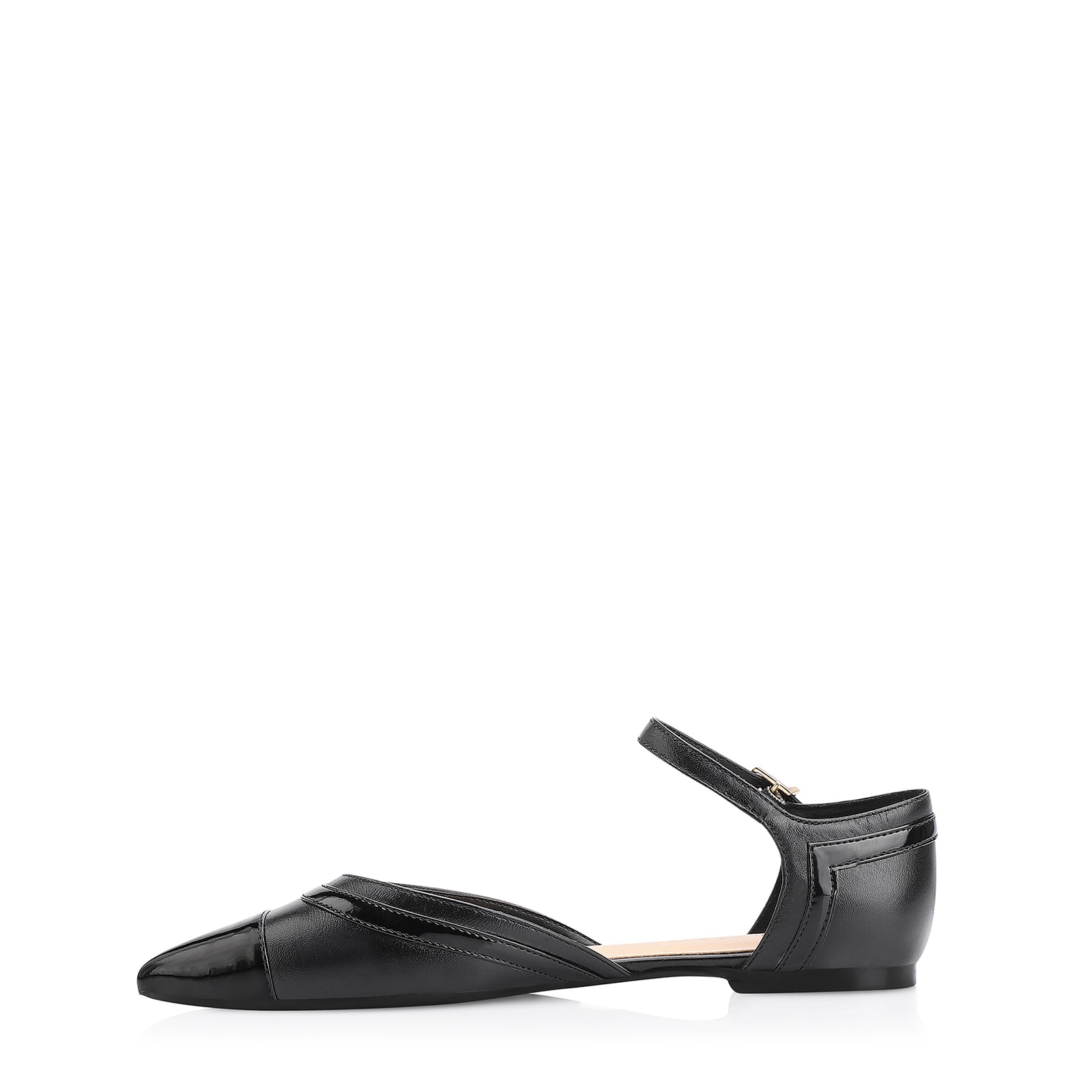 Sapatilha Couro Preto/Verniz Preto