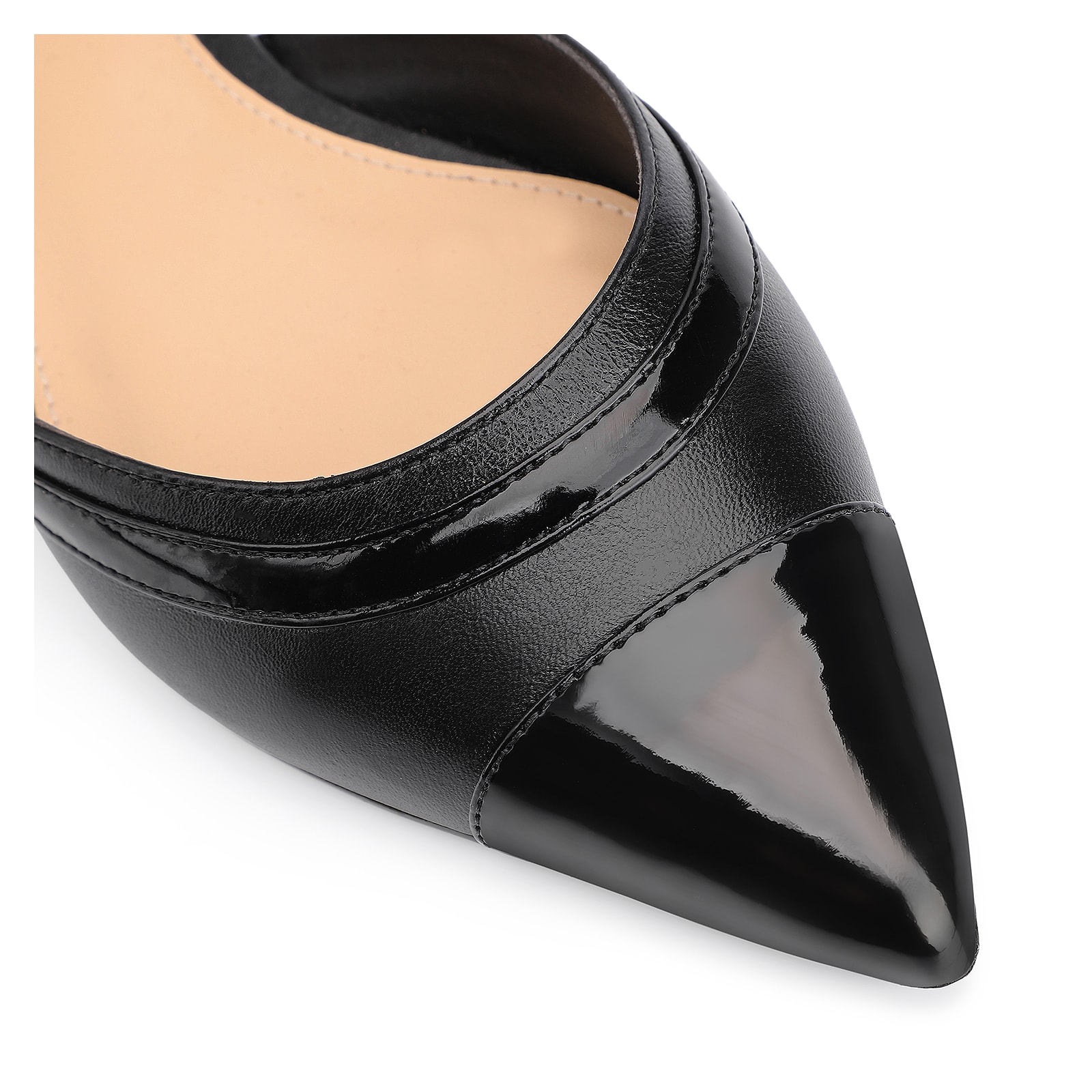 Sapatilha Couro Preto/Verniz Preto