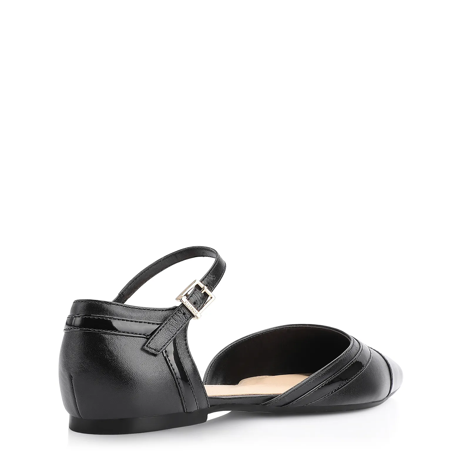 Sapatilha Couro Preto/Verniz Preto