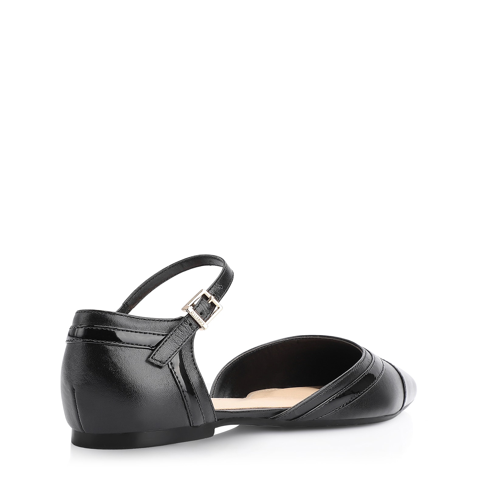 Sapatilha Couro Preto/Verniz Preto