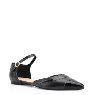 Couro Preto/Verniz Preto