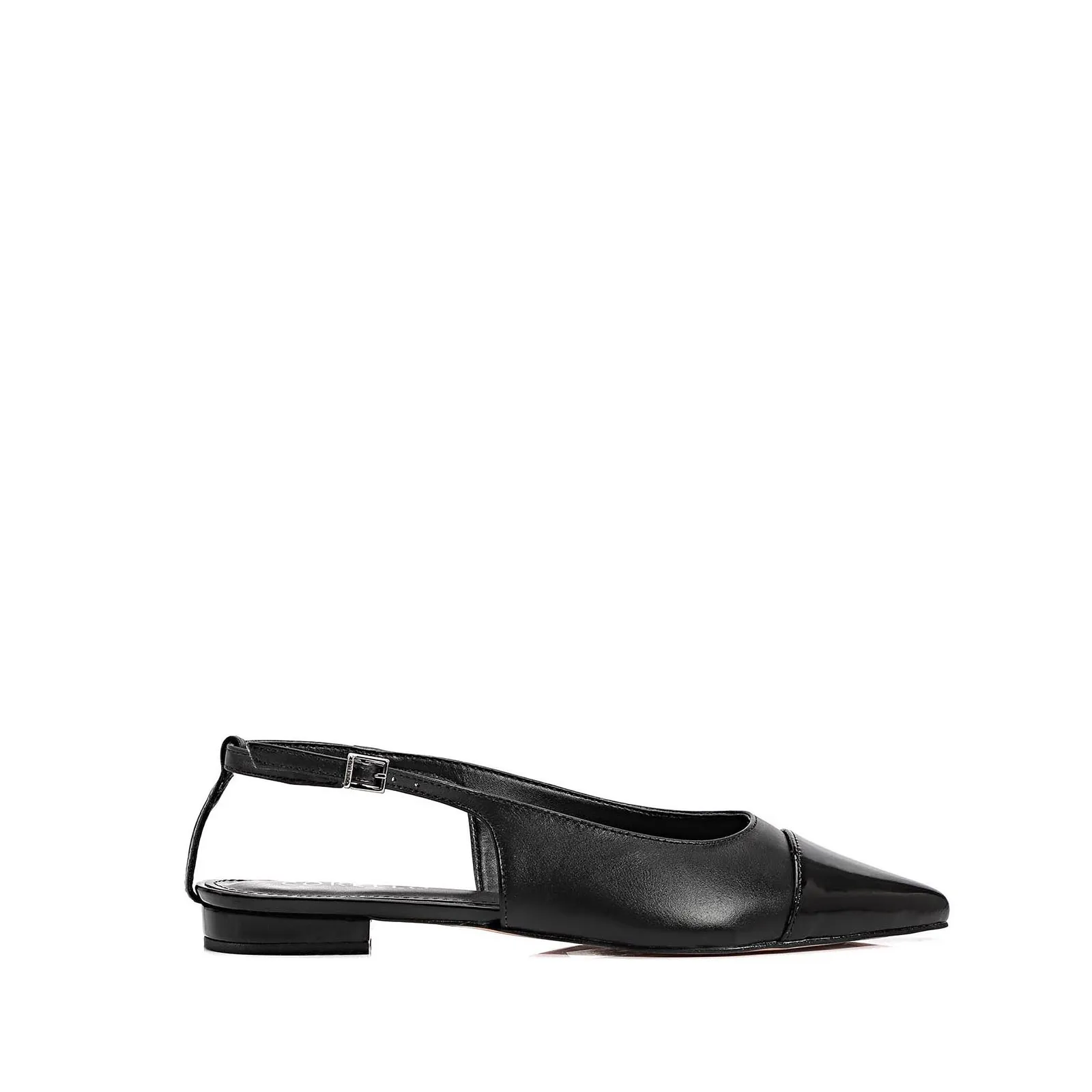 Sapatilha Couro Preto/Verniz Preto