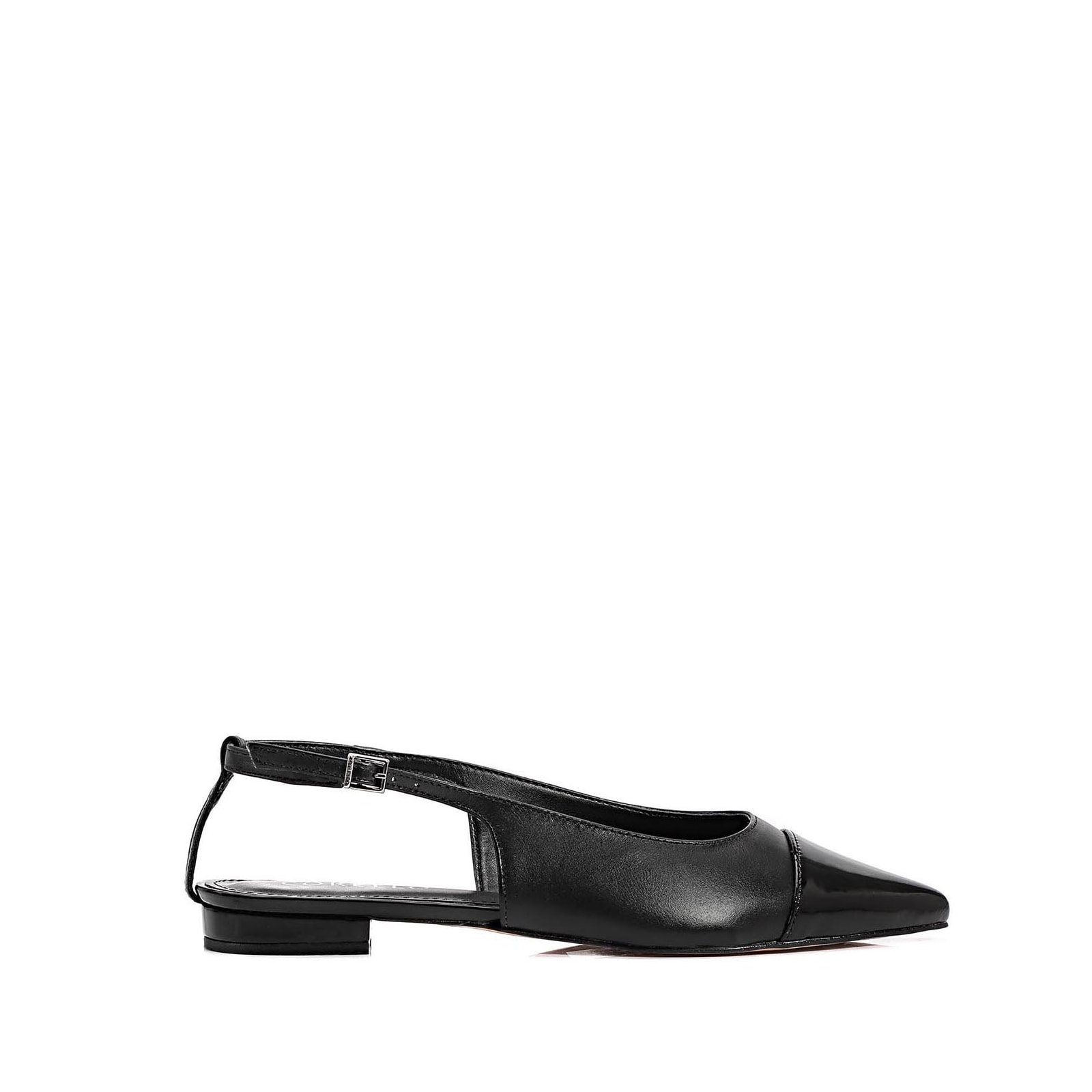 Sapatilha Couro Preto/Verniz Preto