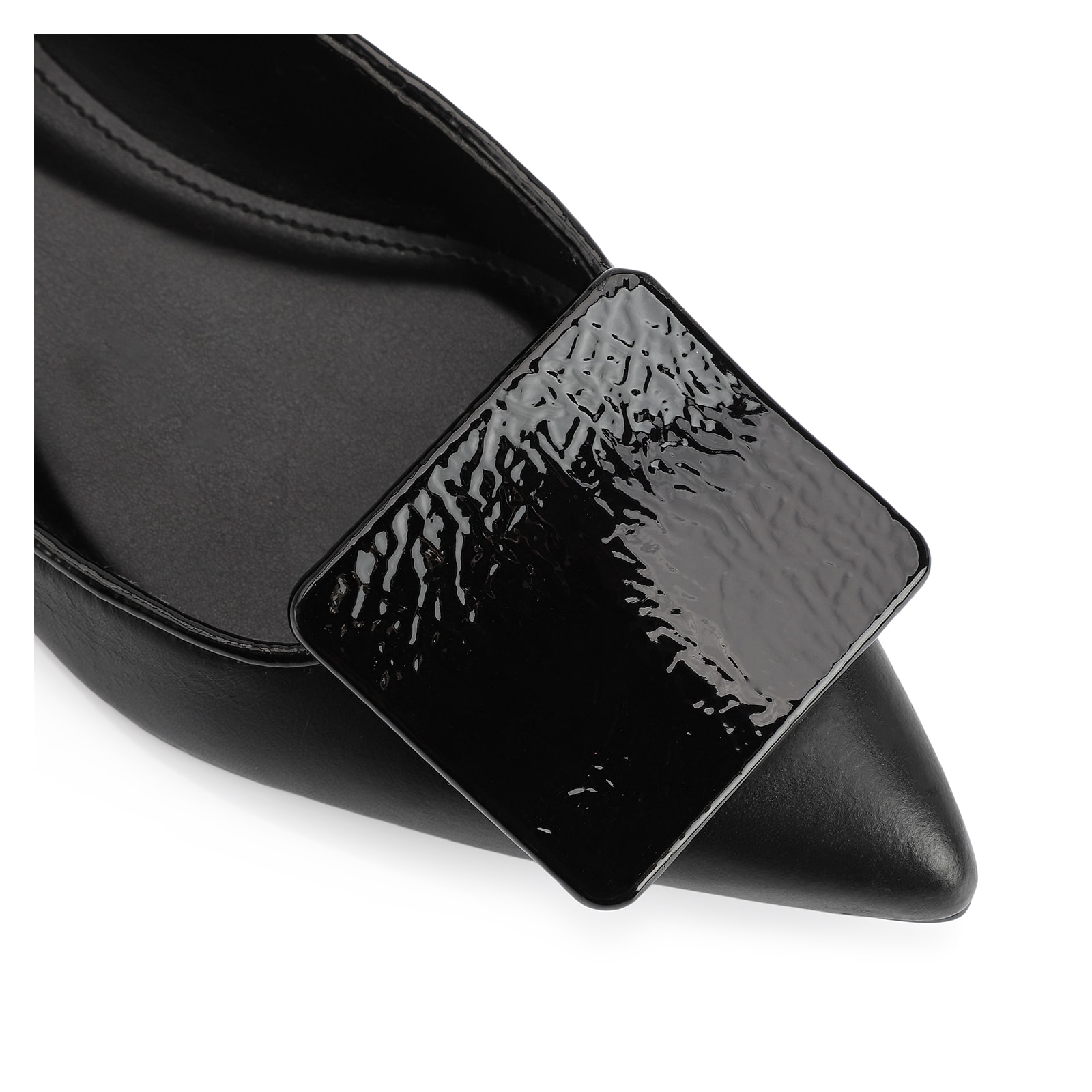 Sapatilha Couro Preto/Verniz Preto