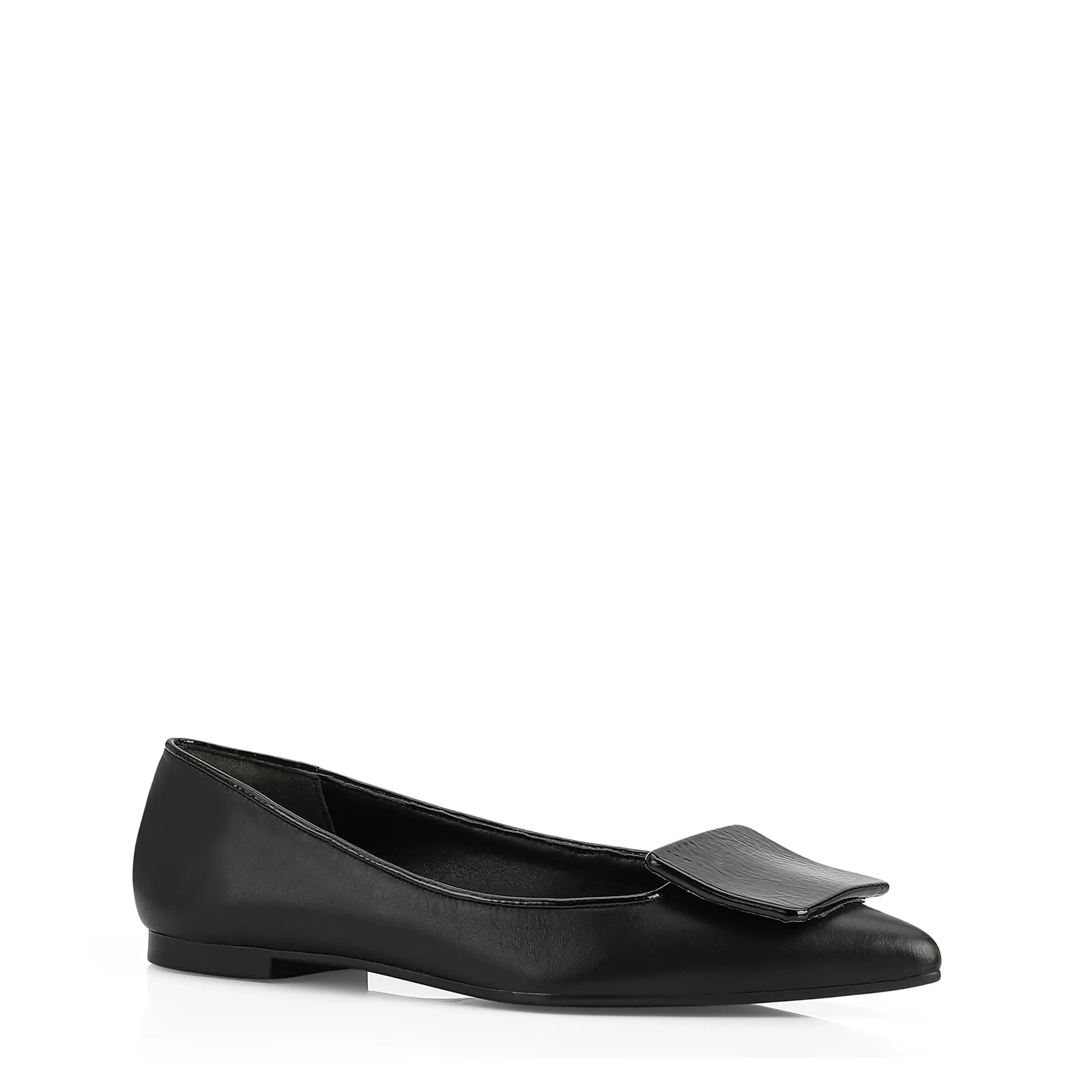 Sapatilha Couro Preto/Verniz Preto