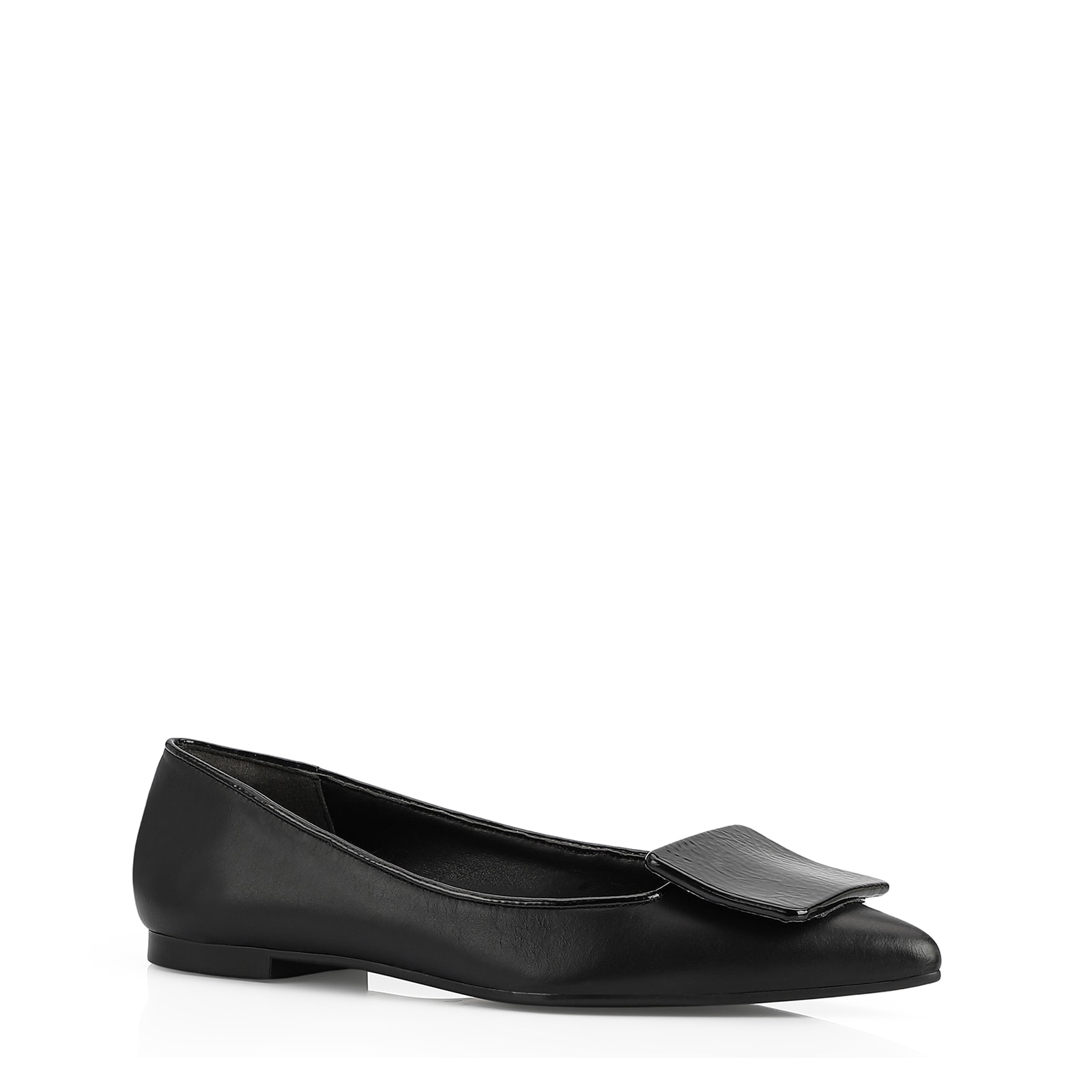 Sapatilha Couro Preto/Verniz Preto