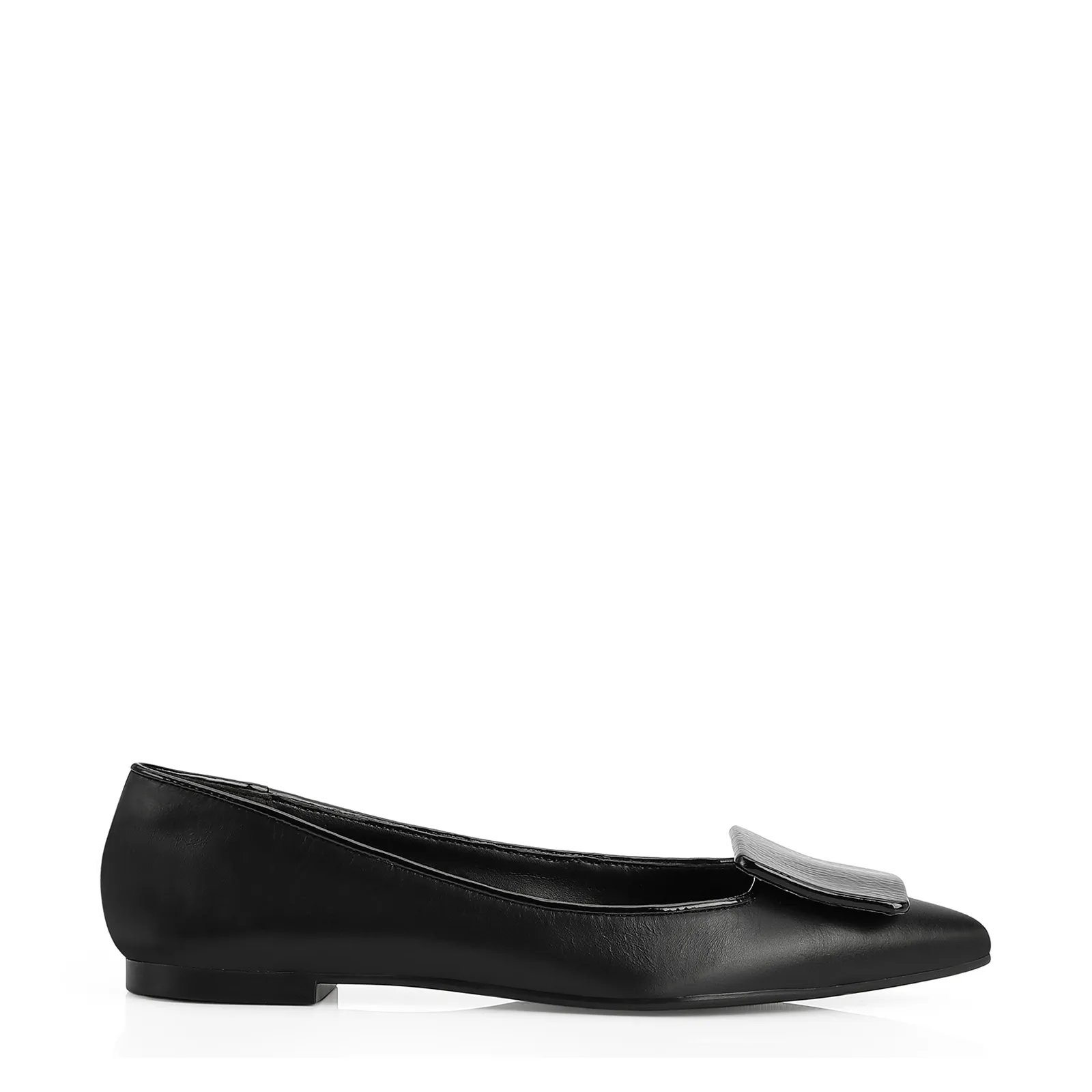 Sapatilha Couro Preto/Verniz Preto