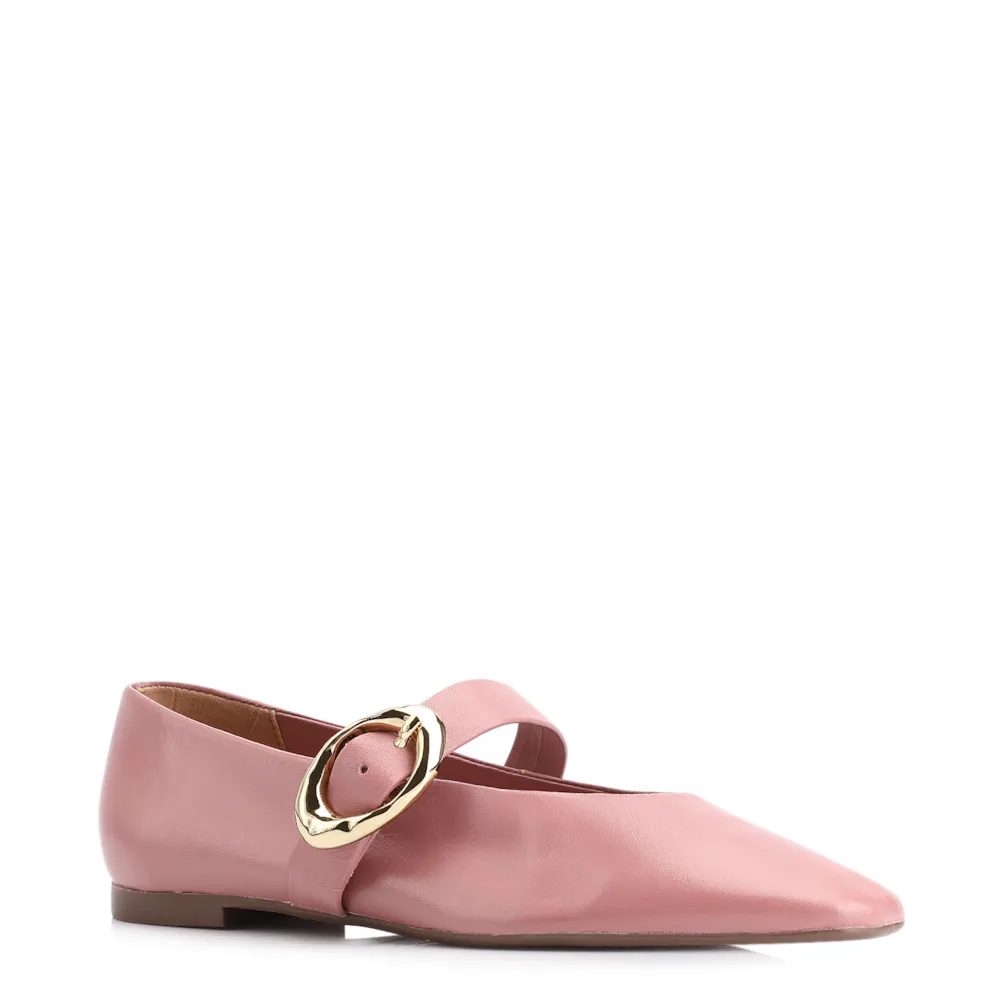 Sapatilha Couro Rosa