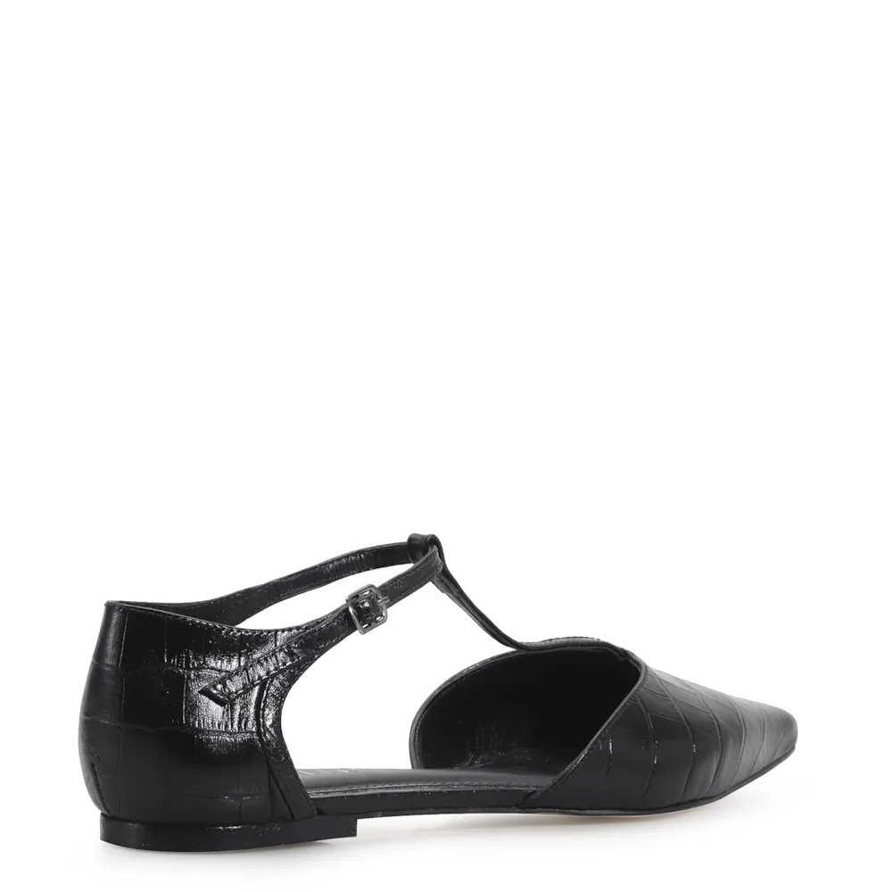 Sapatilha Croco Couro Preto - imagem 4