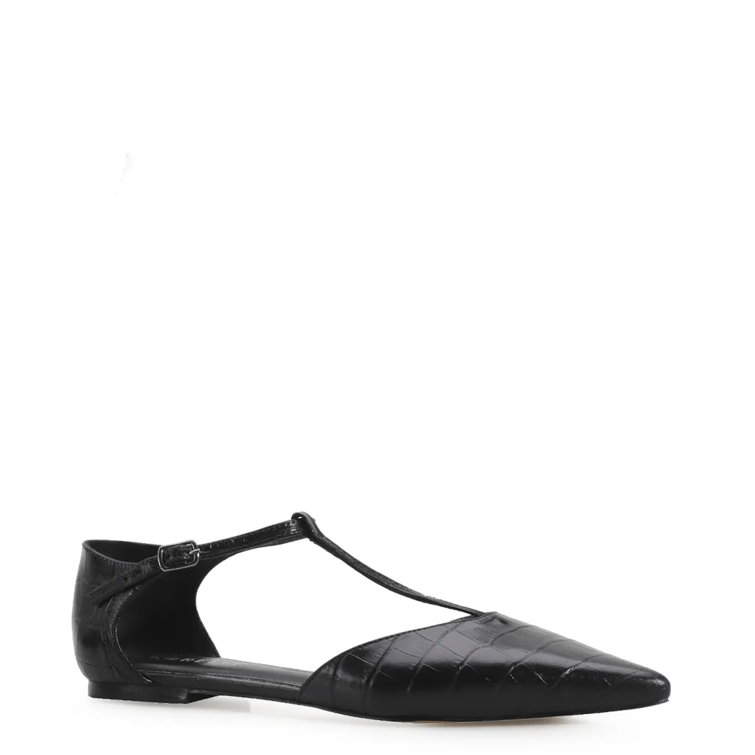 Sapatilha Croco Couro Preto