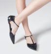 Sapatilha Croco Couro Preto - imagem 2