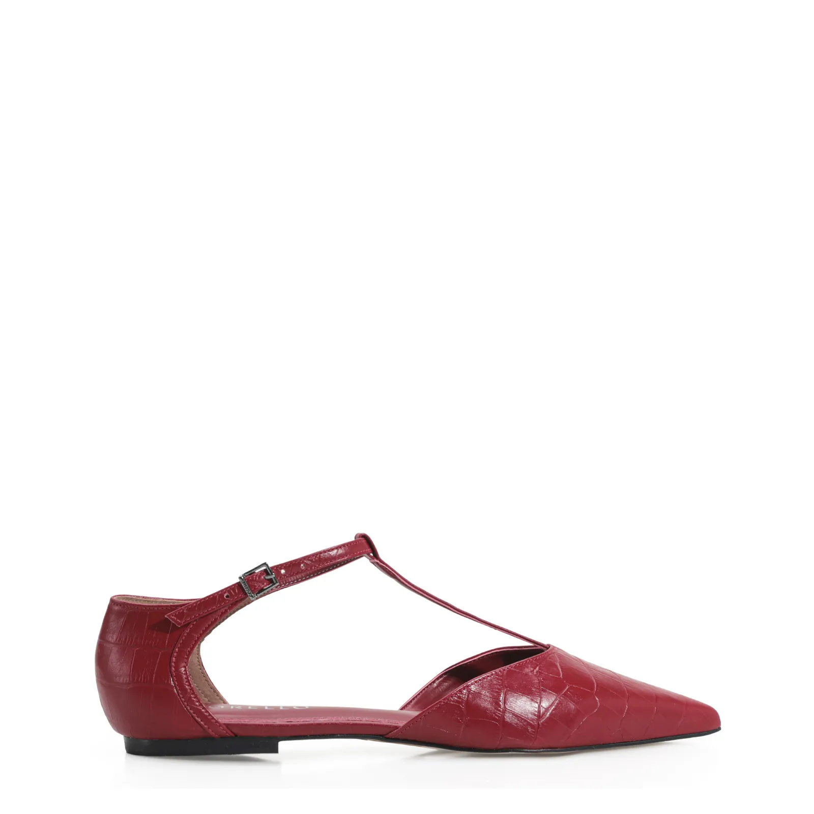 Sapatilha Croco Couro Vermelho